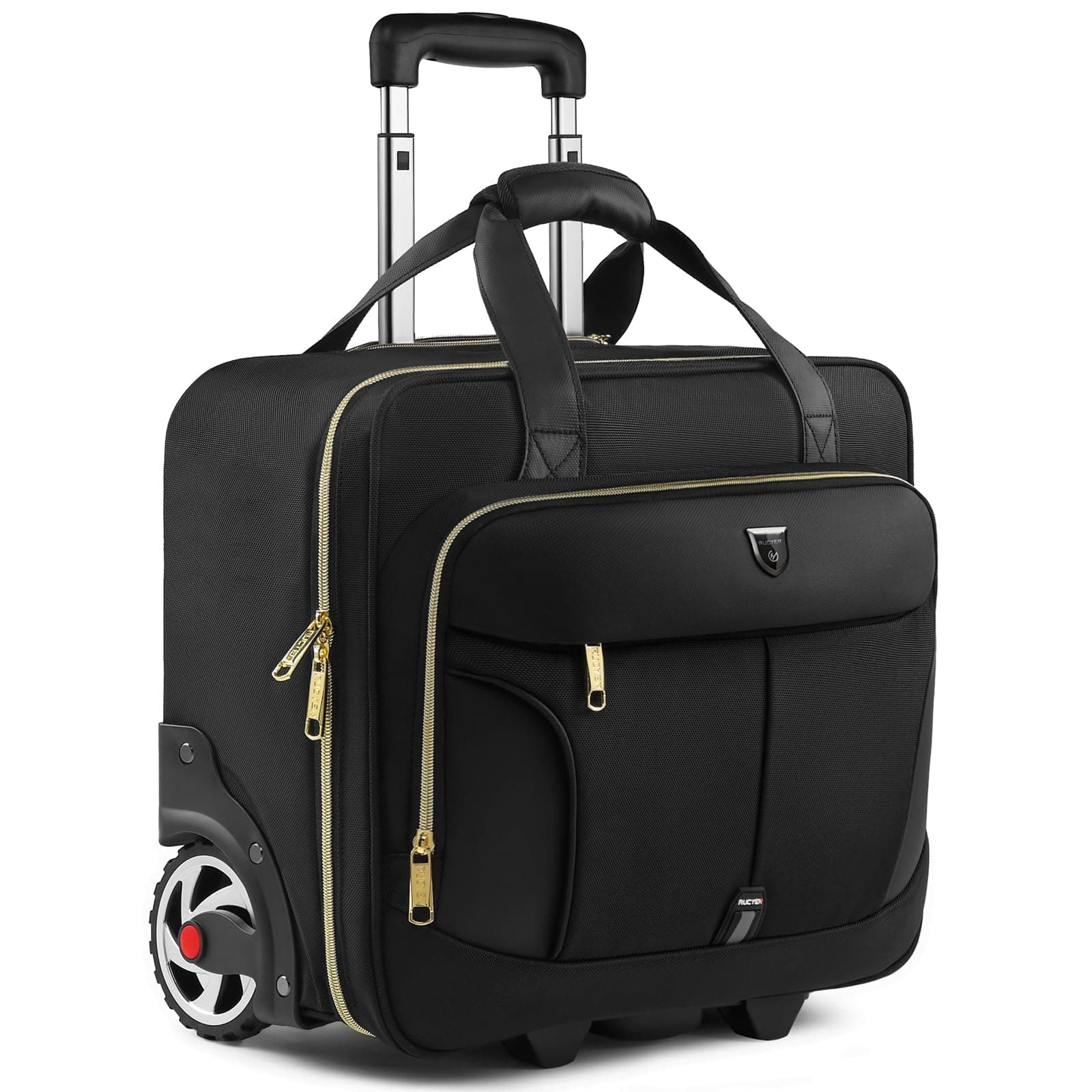 RUCYEN Rolling Laptop Bag,Rolling Briefcase for Men & Women,Laptop Briefcase on Wheels,Carry On Bag for Business Travel