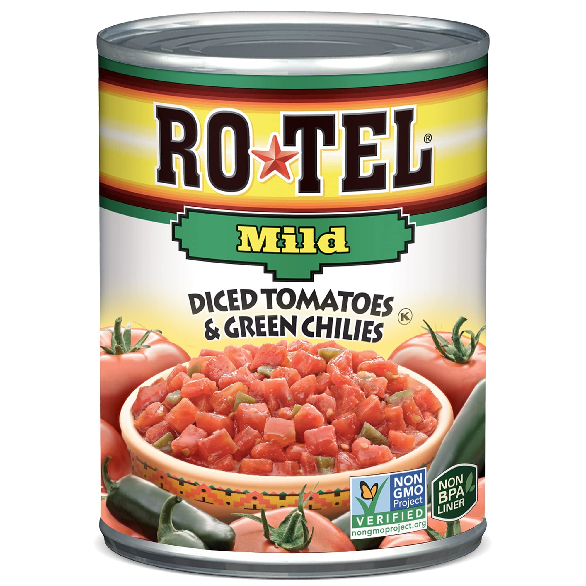 ROTEL Mild Diced Tomatoes and Green Chilies, 10 oz. (Pack of 24)