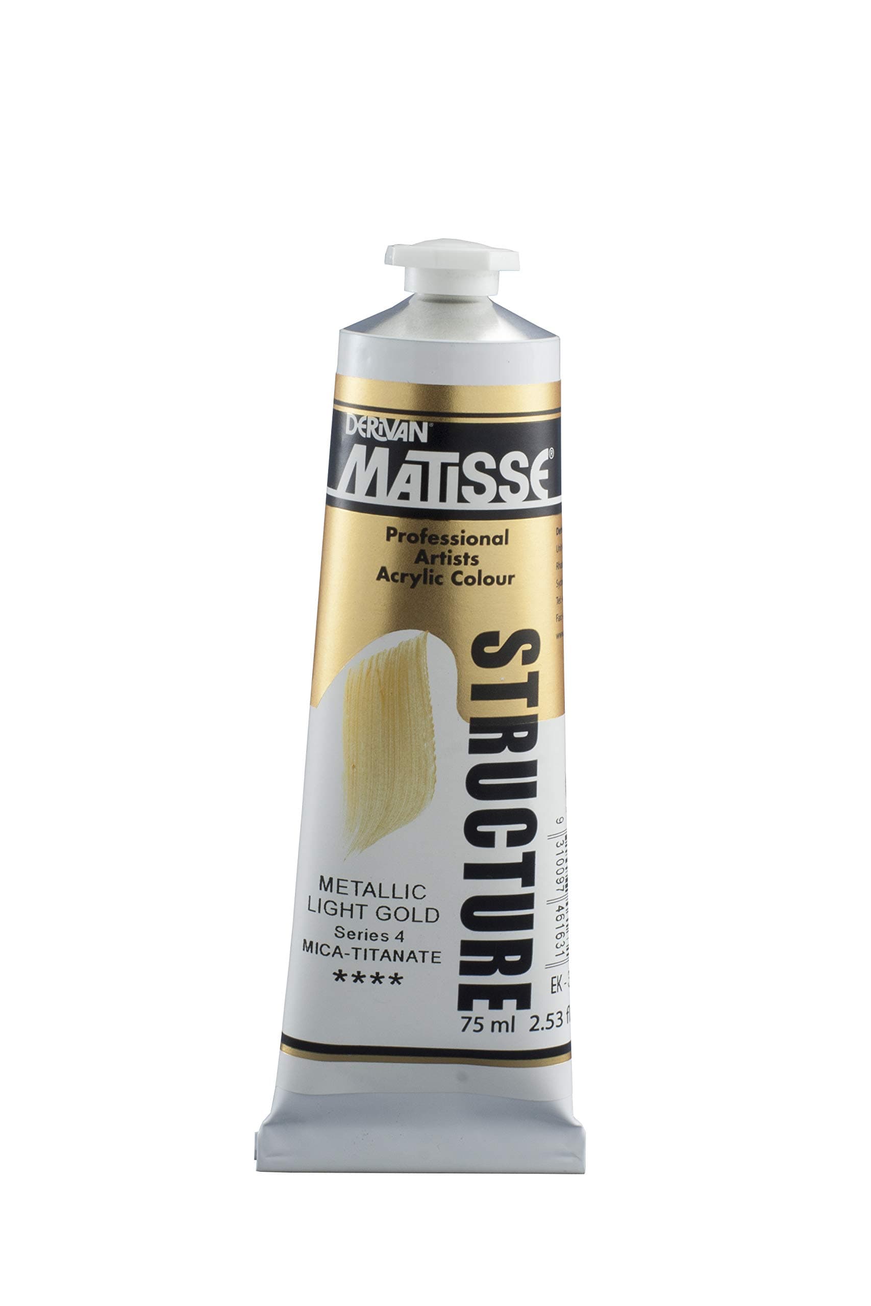 Matisse Structure Heavy Body Acrylic Paint High Viscosity Acrylics - 75 ml Tube - Metallic Light Gold