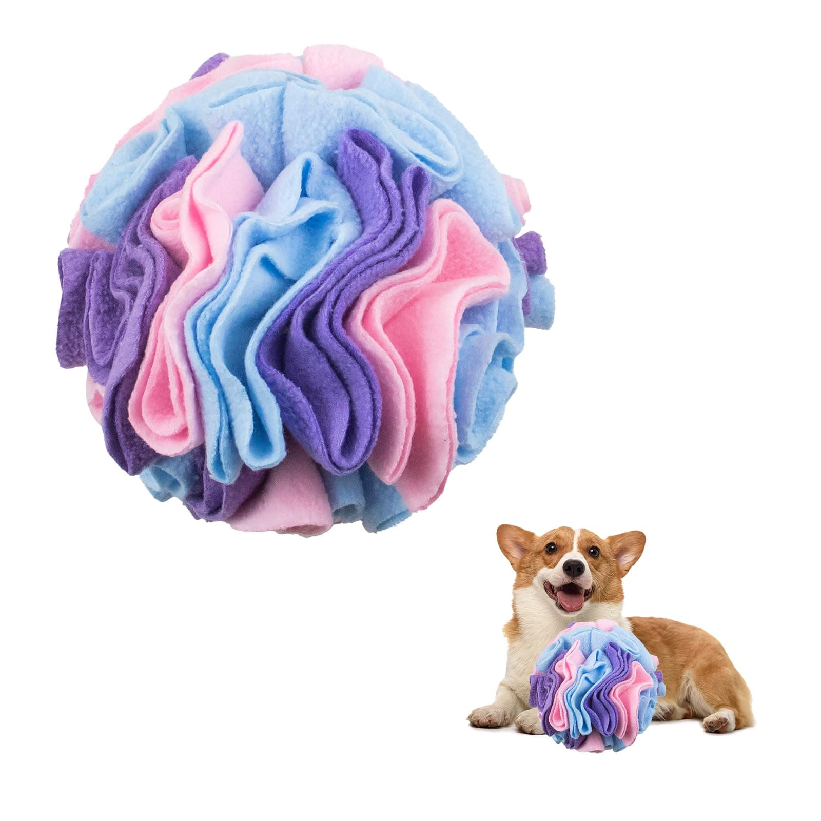 Nyicey Dogs Pet Snuffle Ball, Interactive Dog Toys Ball Sniffing Mat Pad Dog Puzzle Toys for Training Relieve Eating