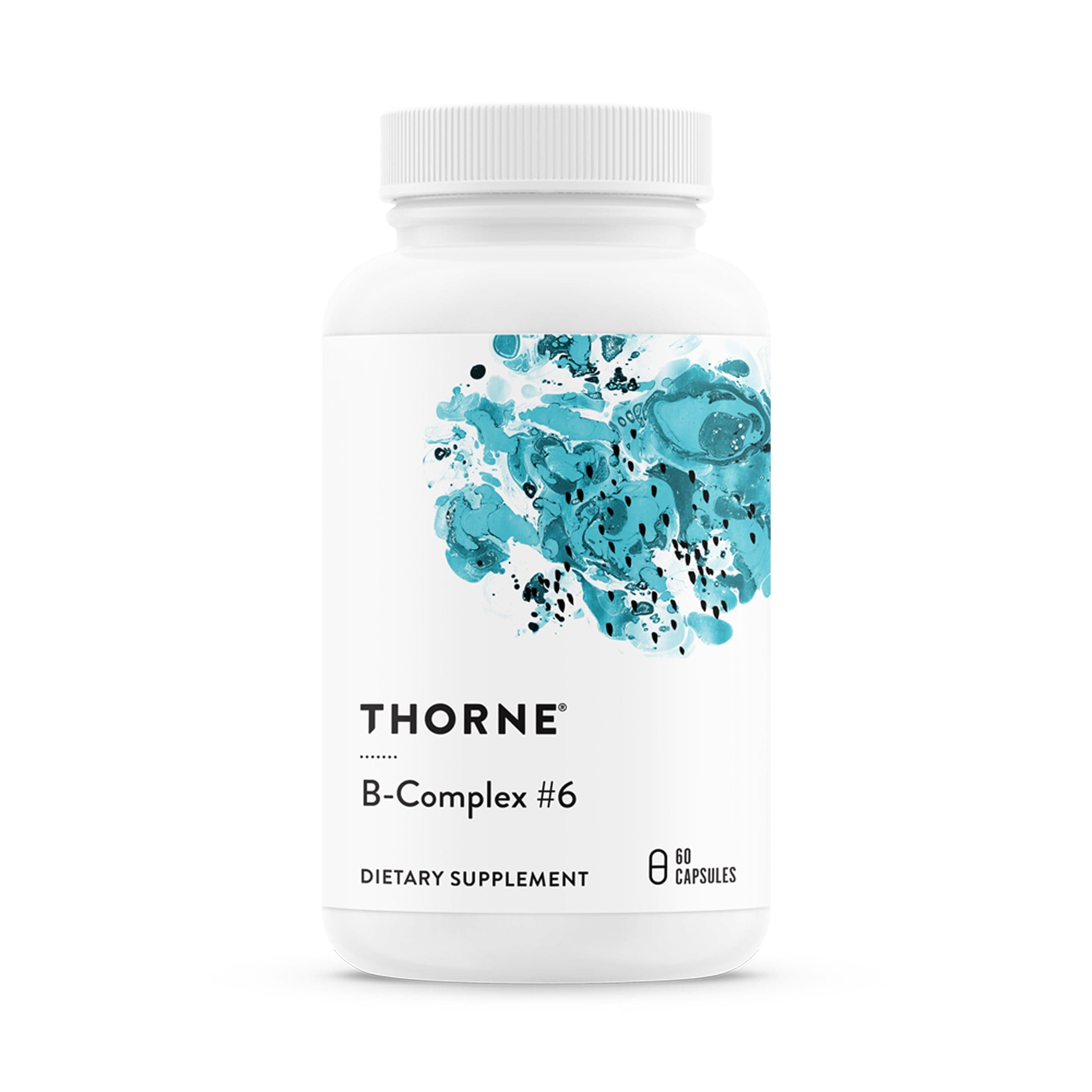 THORNE - B-Complex #6 - Vitamin B Complex with Active Forms of Essential B Vitamins & Extra B6-60 Servings