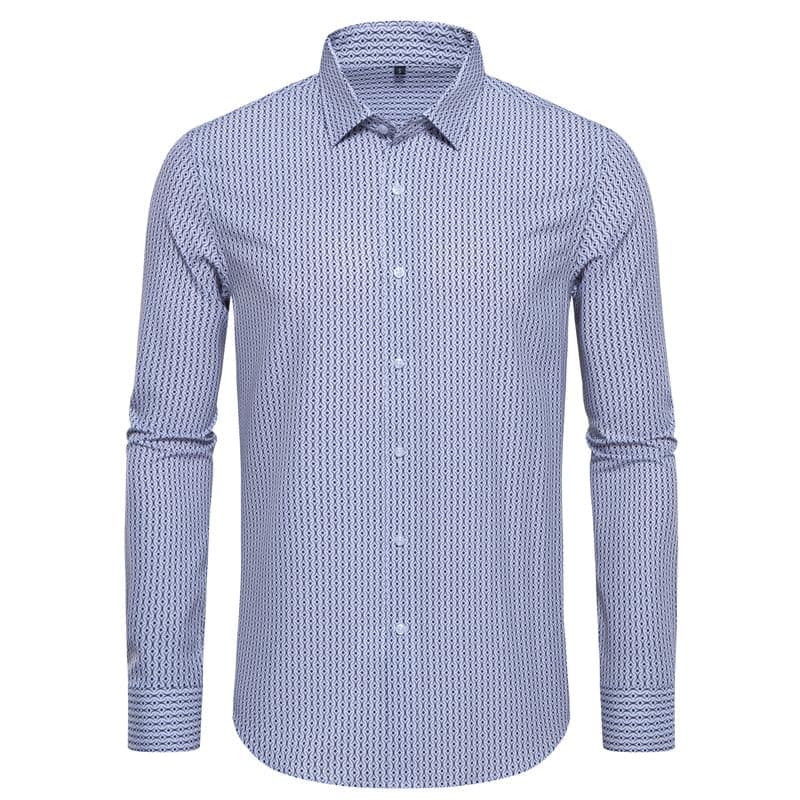 EOUOSS Mens Printed Dress Shirts 4-Way Stretch Long Sleeve Wrinkle Free Floral Casual Button Down Shirt