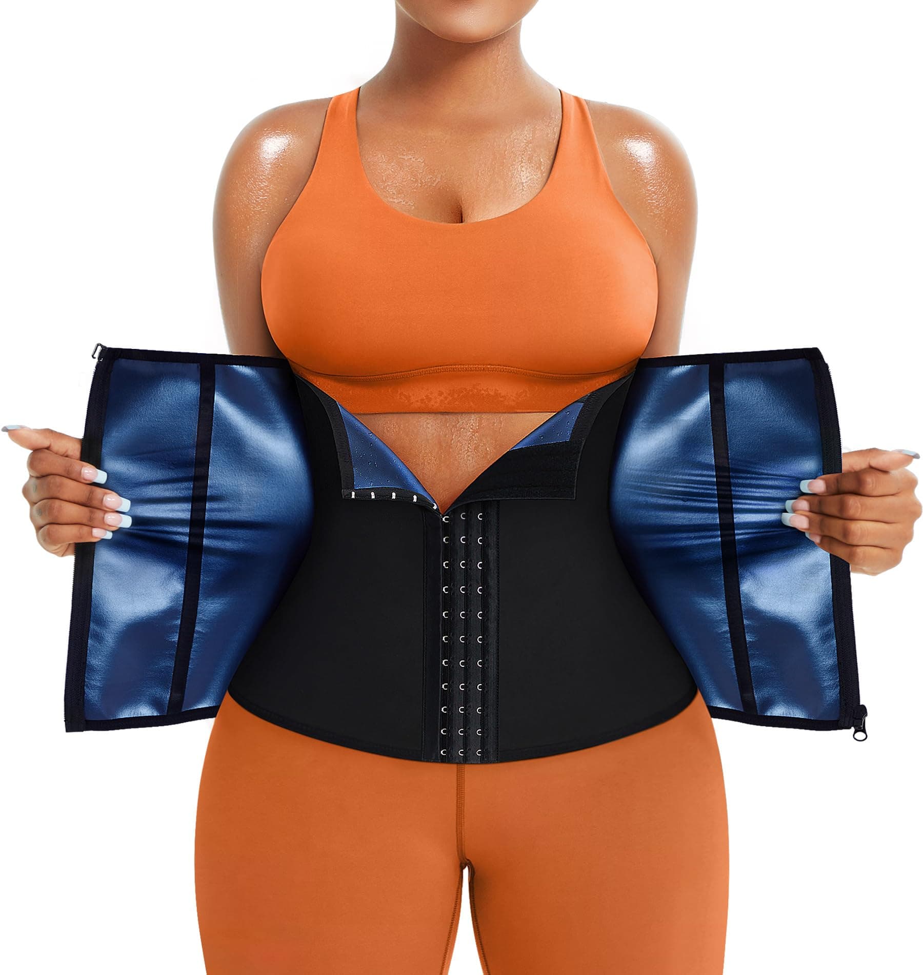 Waist Trainer for Women Lower Belly Waist Trimmer Corset Tummy Wrap Workout Sweat Belt Band Sports Sauna Suit