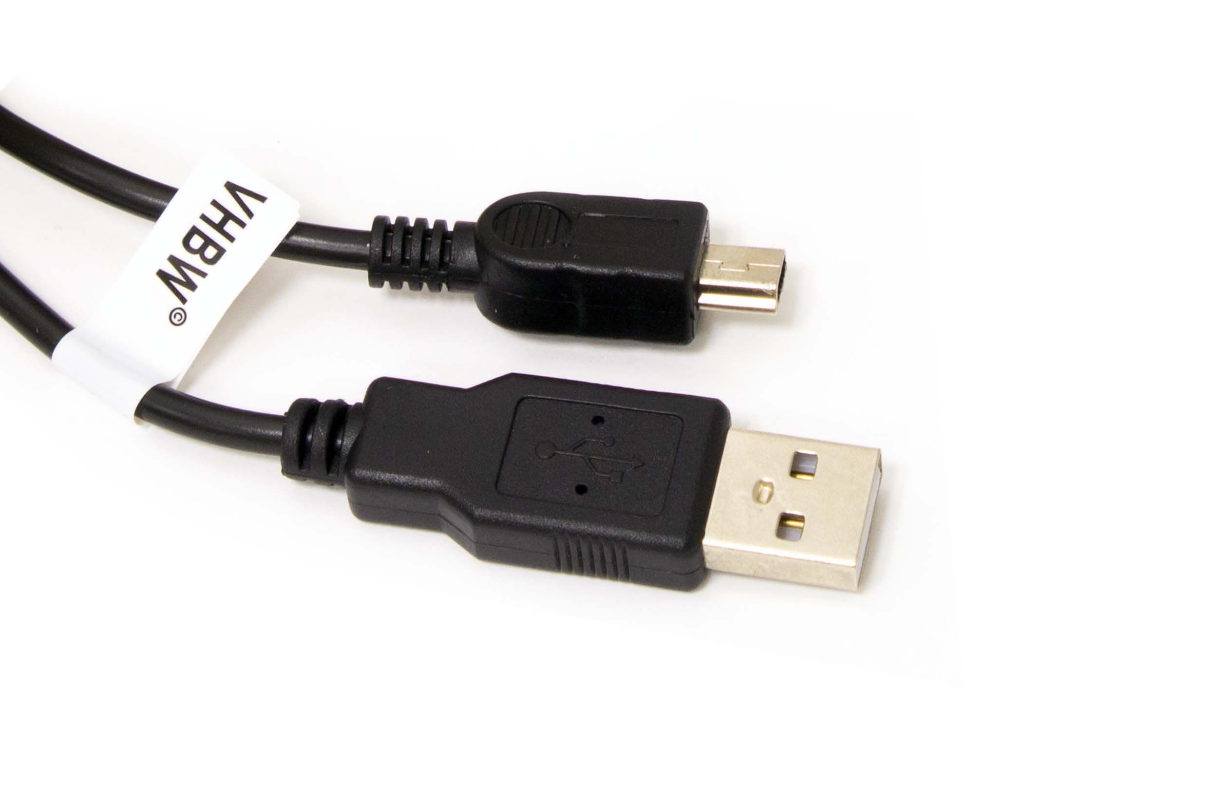 vhbw USB DATA CABLE SYNC HOTSYNC with CHARGING FUNCTION suitable for Navgear StreetMate GTX-62, GTX-62 3D, GP4, GP43T, GT43, GT433D, GP35 etc.