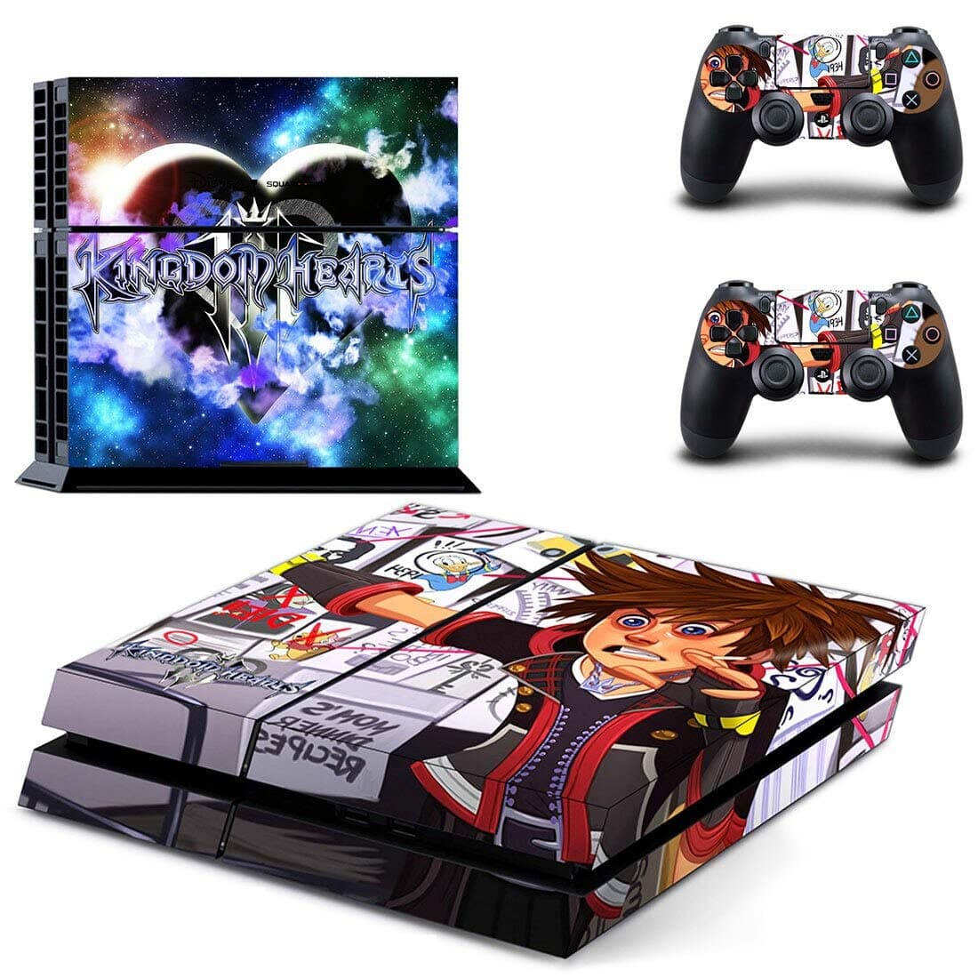 TSWEET Kingdom Hearts Ps4 Stickers Playstation 4 Skin Ps4 Sticker Decal Cover For Playstation 4 Ps4 Console & Controller Skins Vinyl