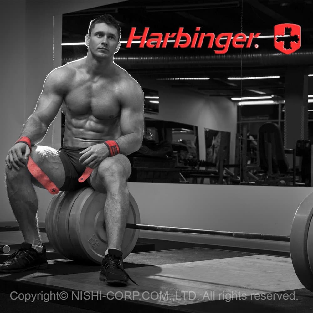 Padded Leather Lifting Straps, Red