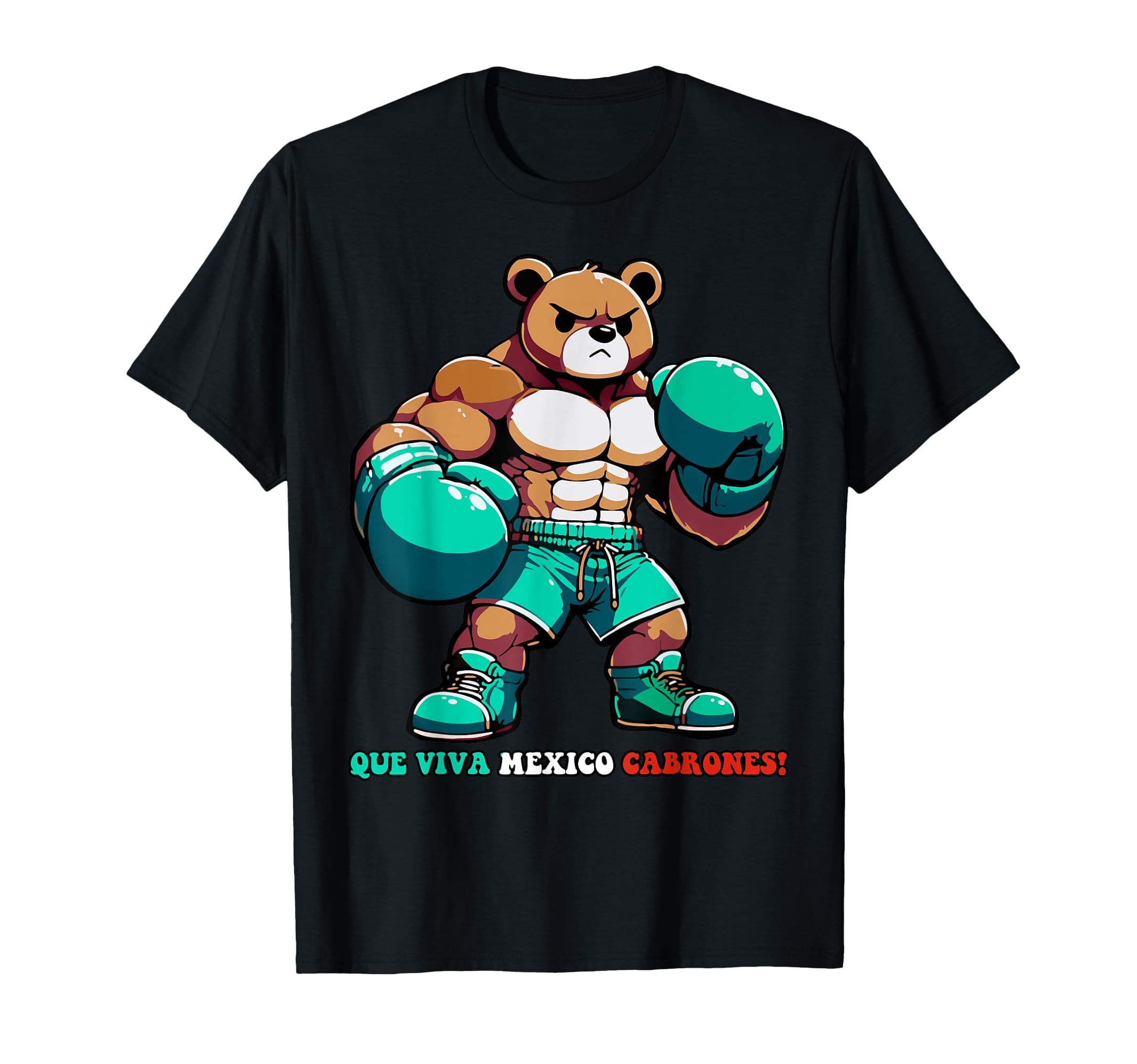Alvarez Mexicano Boxing Bear Mexican Pride Patriotic Retro T-Shirt