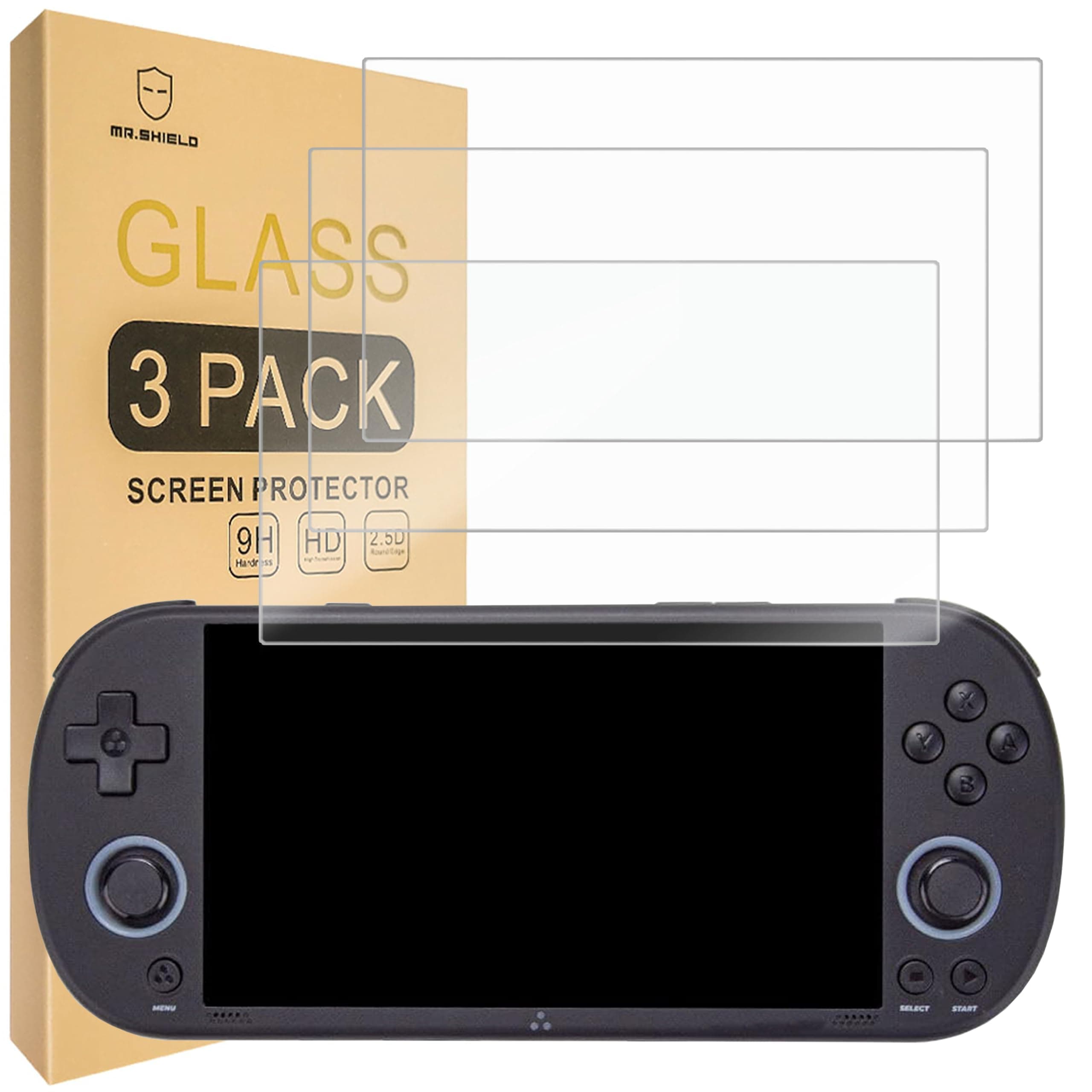 Mr.Shield [3-Pack] Screen Protector For TRIMUI Smart Pro S/TRIMUI Smart Pro [Tempered Glass] [Japan Glass with 9H Hardness] Screen Protector