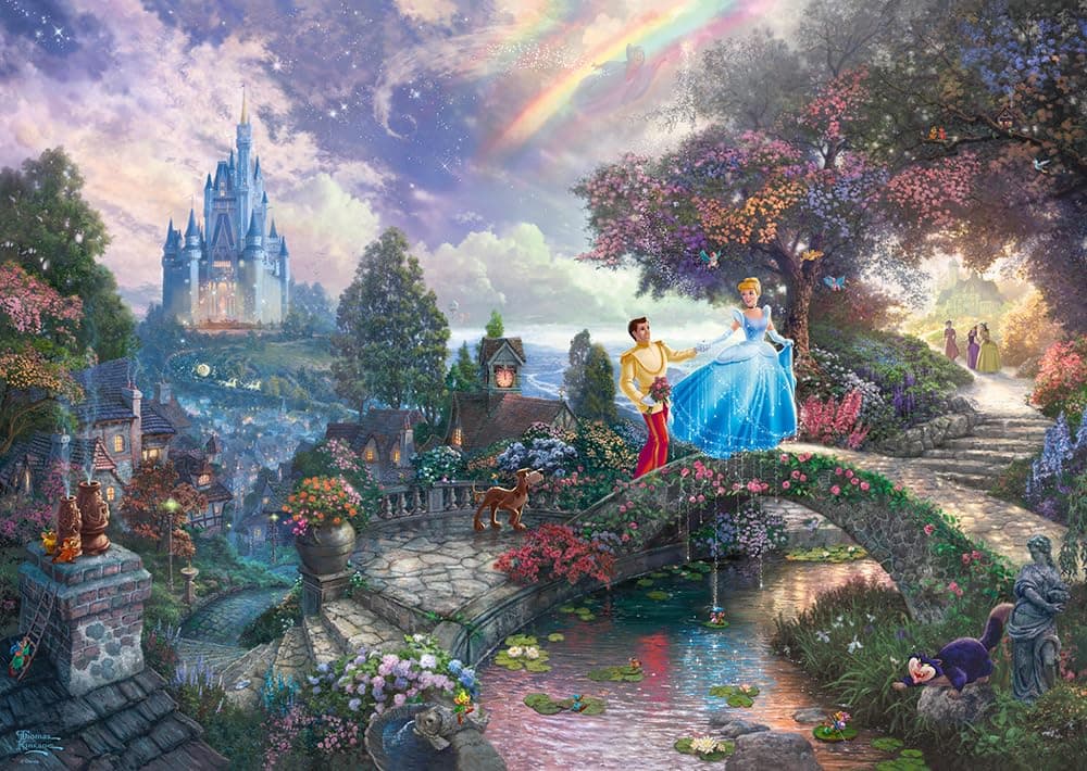 Schmidt | Thomas Kinkade: Disney Cinderella - 1,000 Pieces | Adult Jigsaw Puzzle | Ages 12+