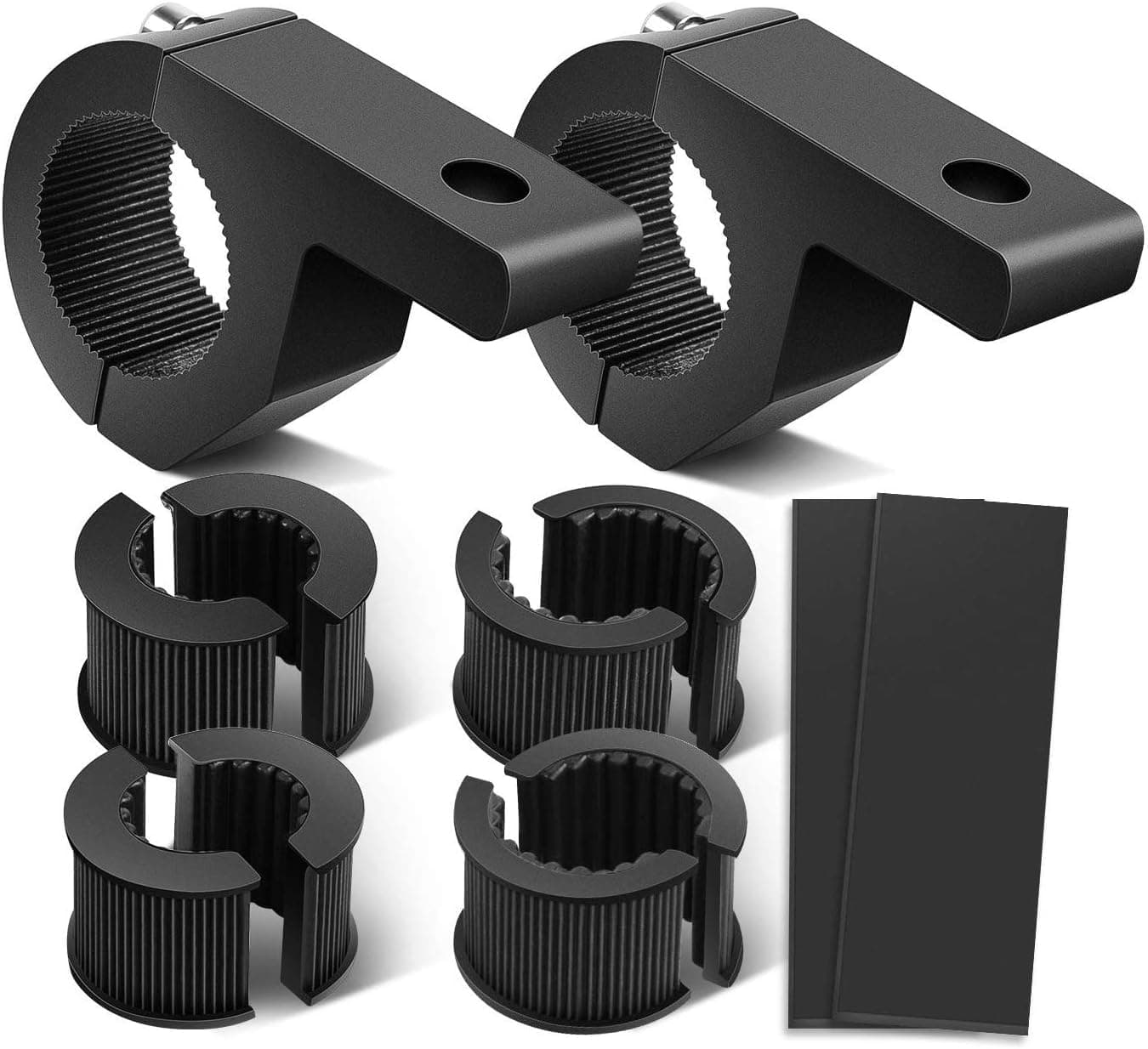 Nilight 90027B 2PCS LED Light Bar Horizontal Bar Clamp Mounting Kit Fit on 0.75' 1' 1.25' Bull Bars Roof Racks Roll Cages for ATV UTV and Trucks