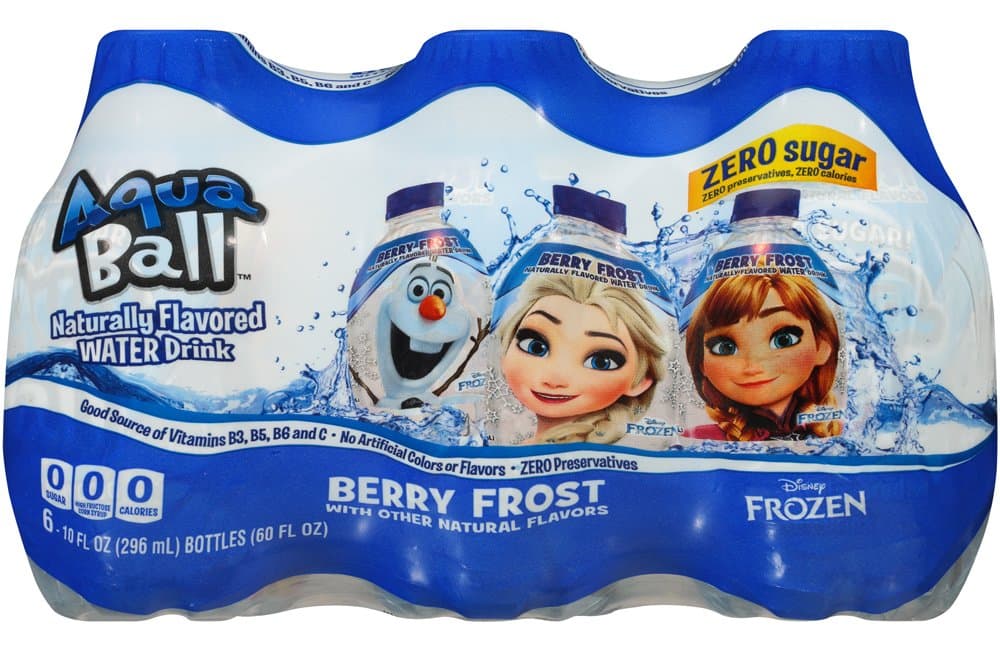 AquaBall Naturally Flavored Water, Berry Frost, 10 Ounce (Pack of 6)