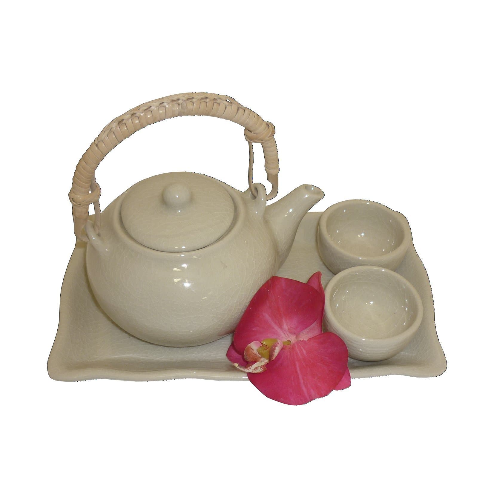 Pinks Boutique Cream Eggshell Teapot Set