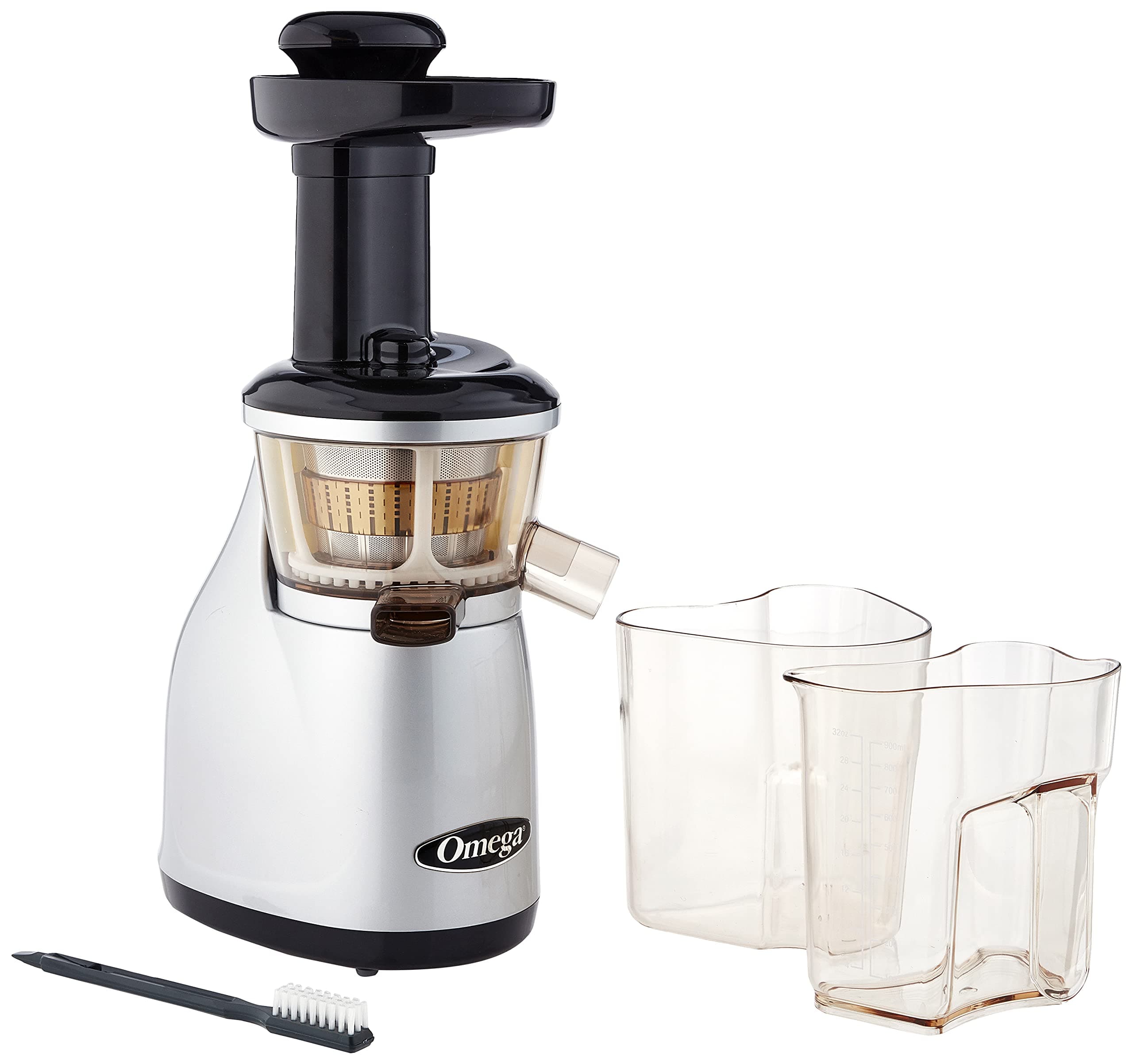 Omega VRT350 Vertical Low Speed Juicer, Silver