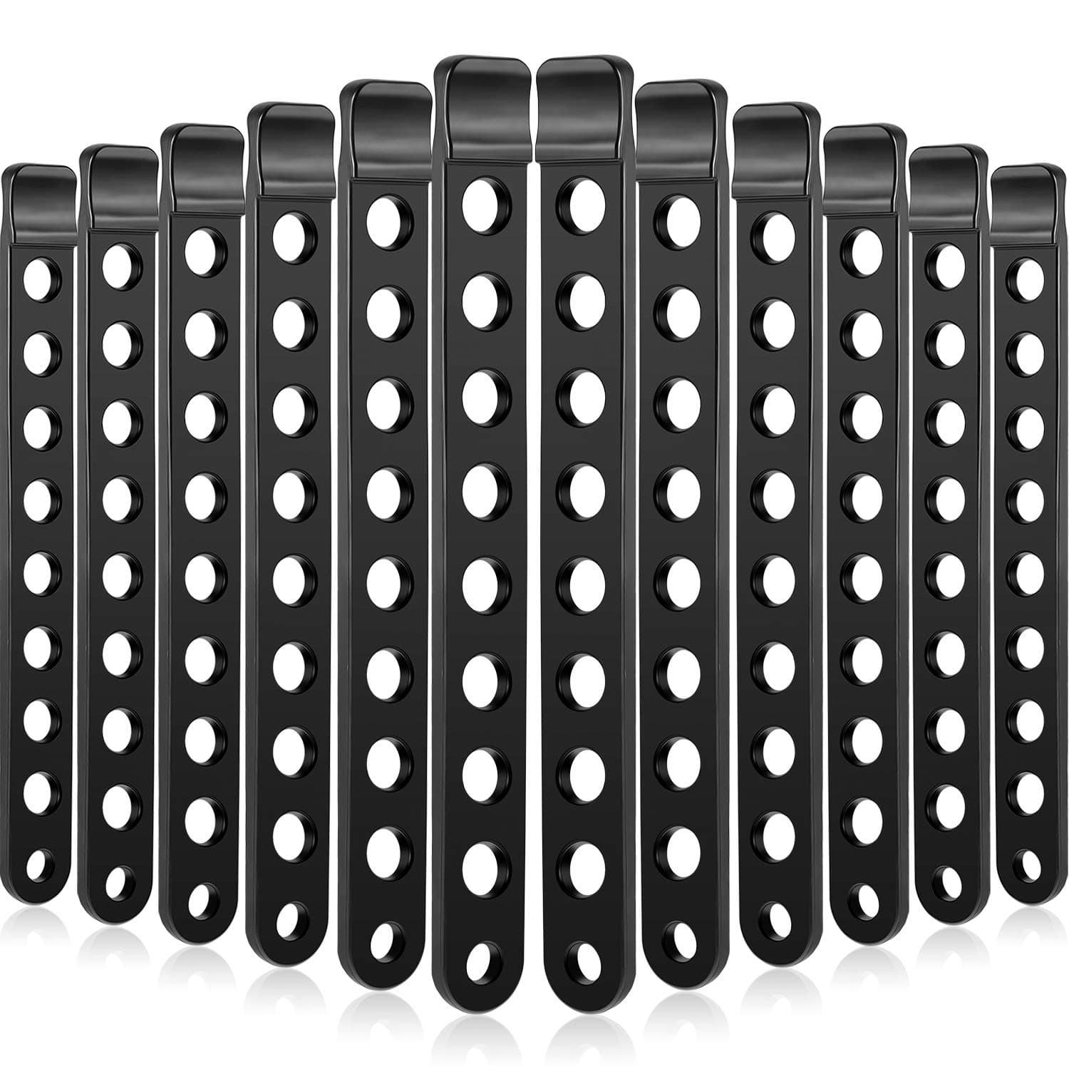 Boao 12 Pieces Bike Rack Strap Bike Wheel Stabilizer Straps Bicycle Rack Cradle Replacement Cycling Rubber Chain Compatible with Thule 534