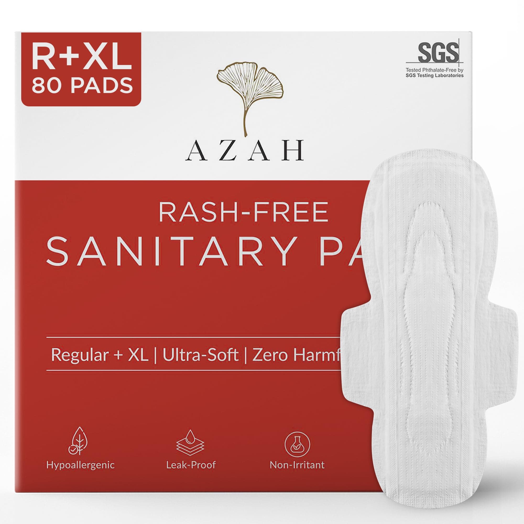 Sanitary Pads for Women (40 Reg + 40 XL) [Pack of 80] 100% Rash-Free sanitary napkins | 3x More Absorption, Cottony Soft and Dry Top Cover for heavy Flow | Toxin Free, Locks Odour, Leak-Proof