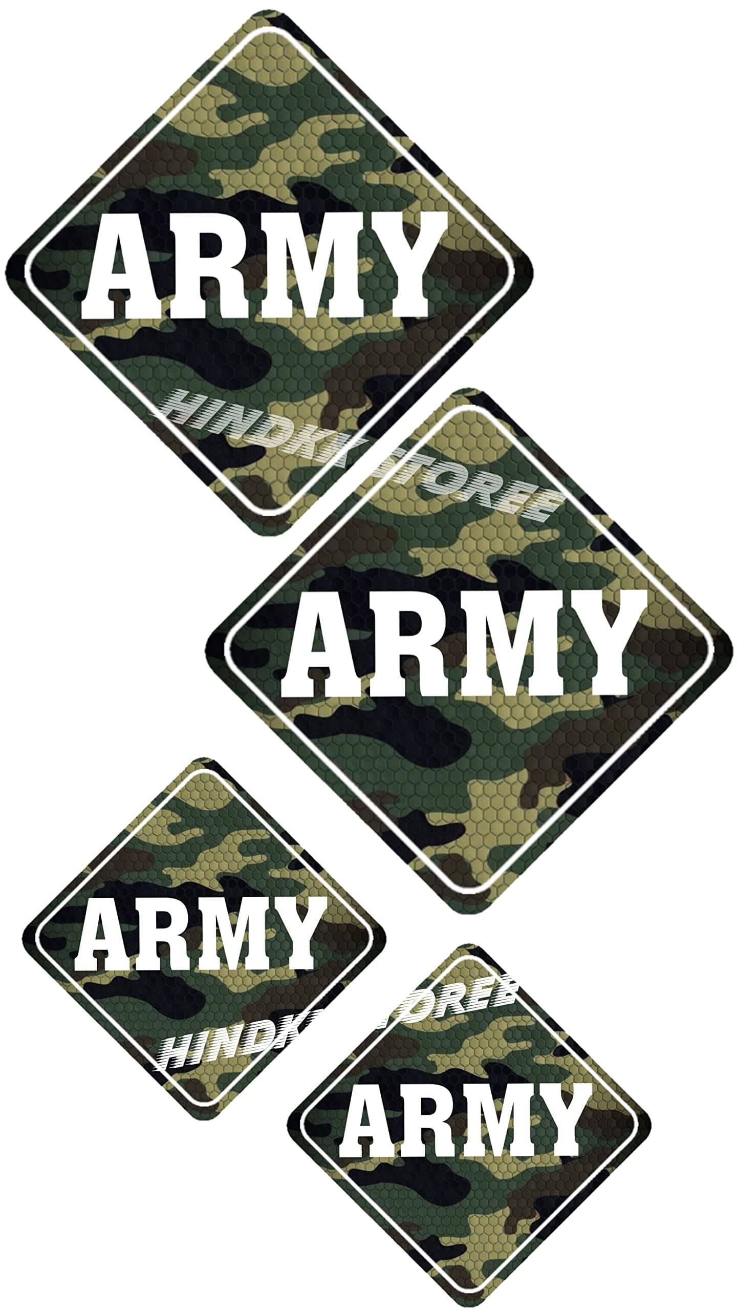 Indian Army Sticker Pack of 4 (2 Size) | Love Indian Army Tribute to Our Soldiers | We Love Indian Army Sticker for Home Car Bike Mobile & Laptop