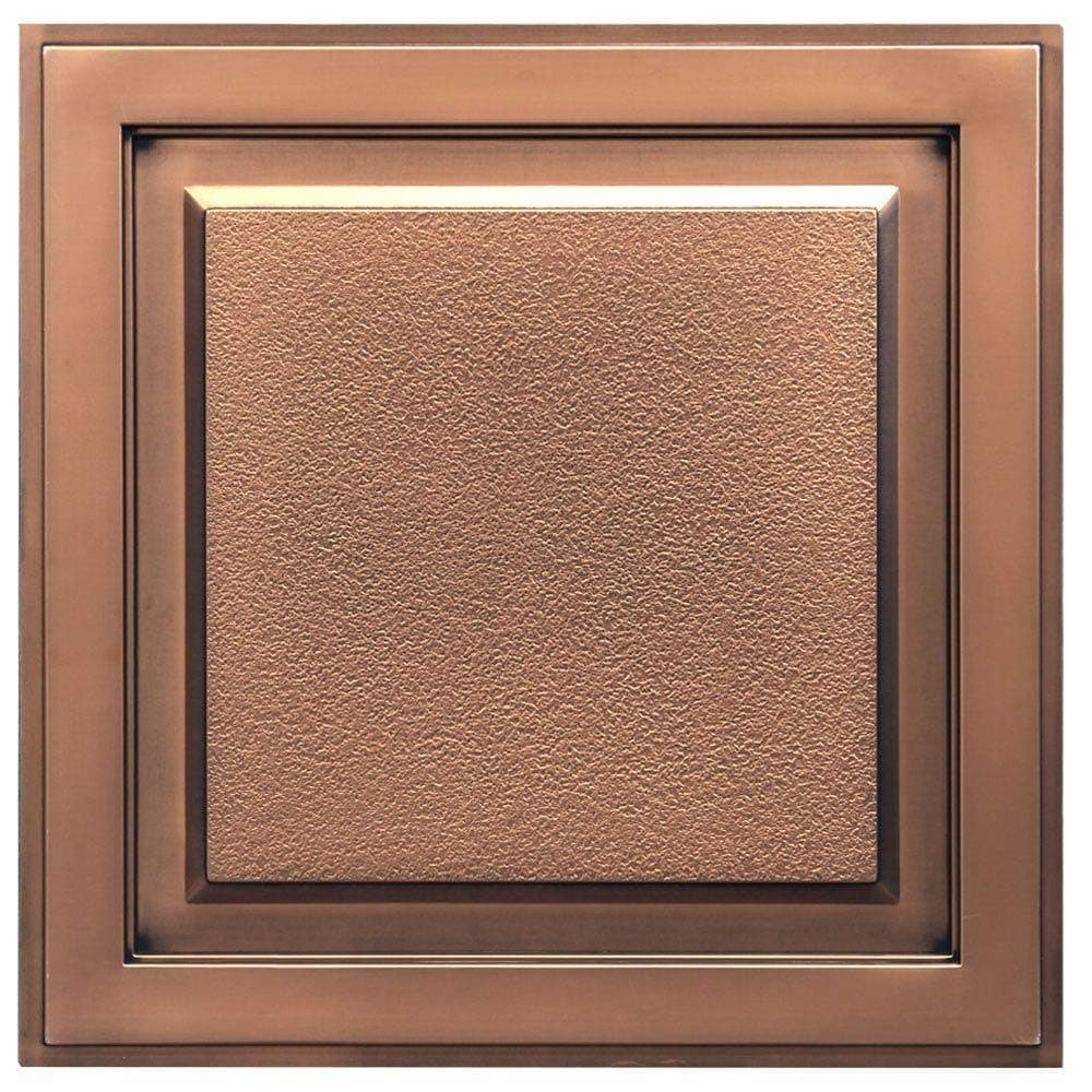 uDecor Element Lay-in or Glue Up Ceiling Tile, Antique Bronze (10 Piece)