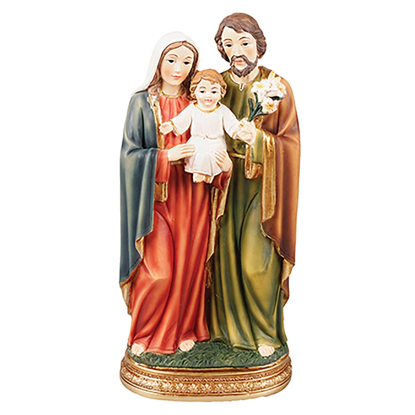 Pavally® THE HOLY FAMILY STATUE ST JOSEPH VIRGIN MARY CHILD JESUS 20.3 cm (8") RESIN FIGURINE Religious Gift