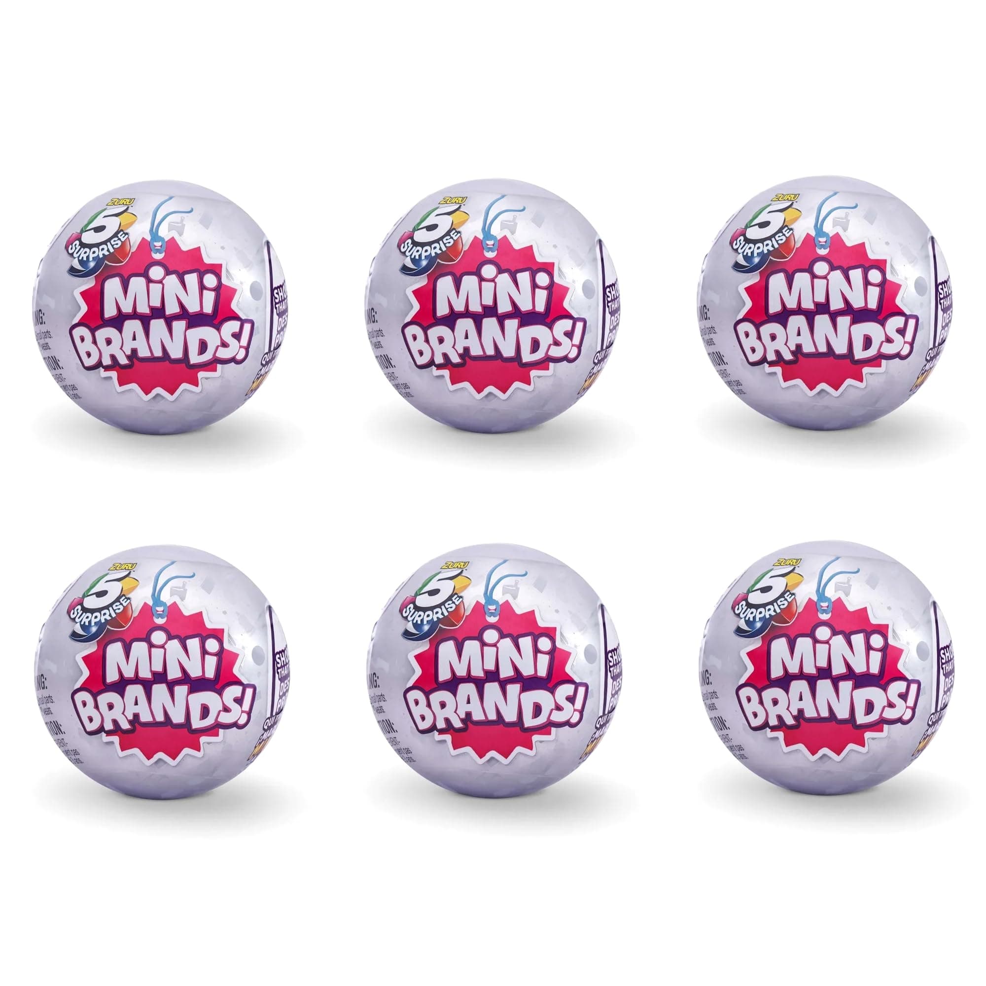 Zuru5-Surprise Mini Brands Collectible Capsule Ball - 6 Ball Bundle