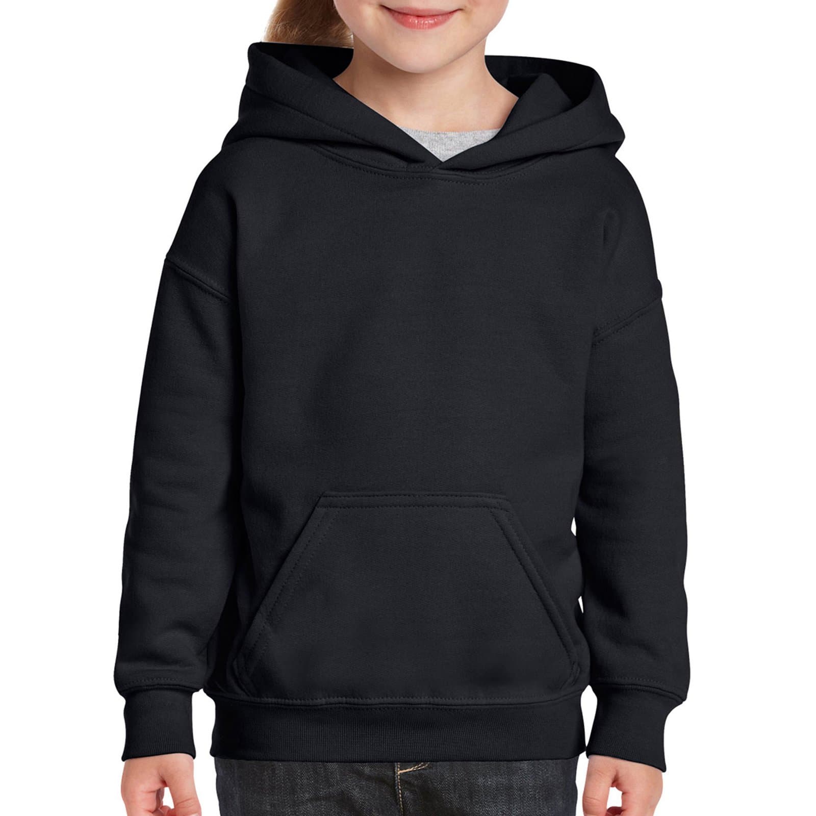 Gildan Heavy Blend™ Youth Hooded Sweatshirt All Colours and Sizes Boys Girls (XL Kids 12-13 Yrs, Black)