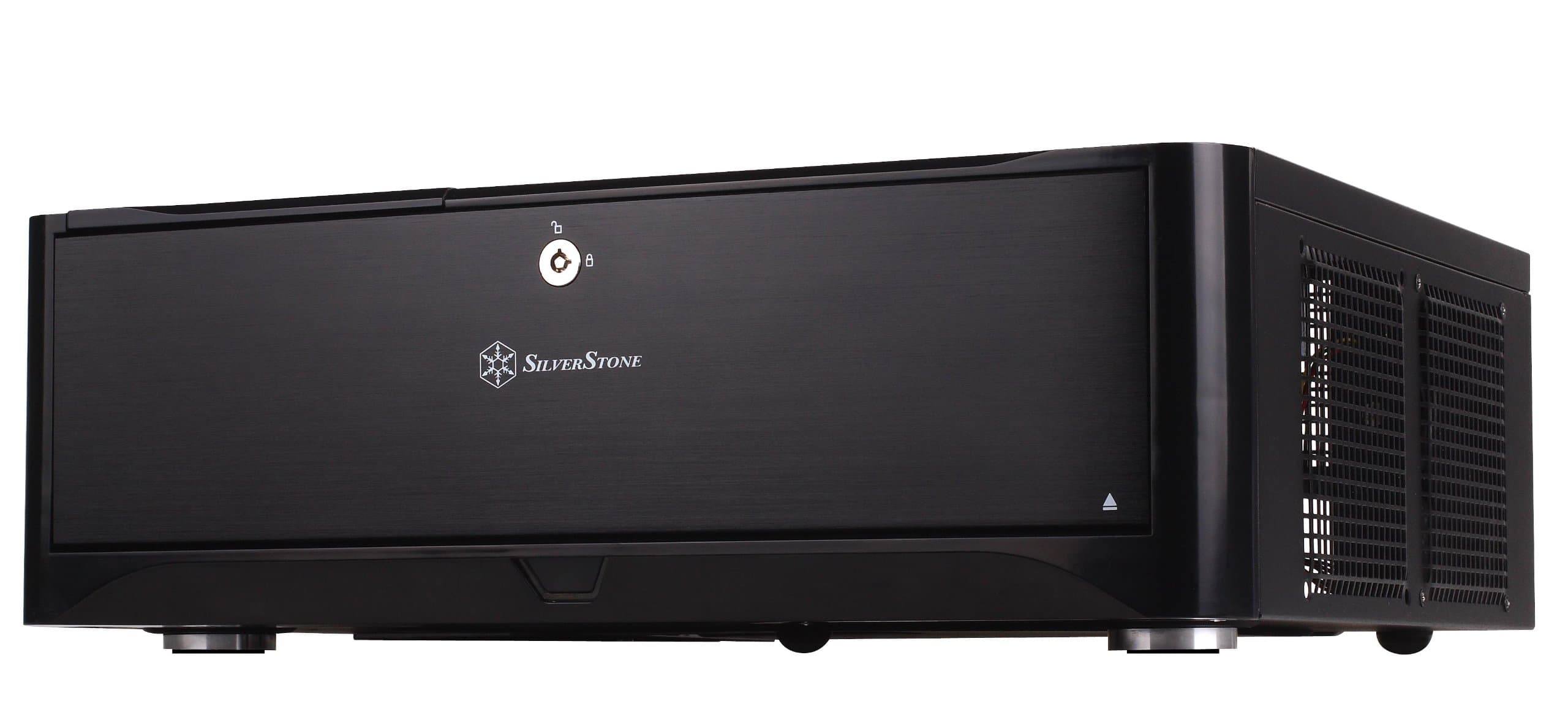 SilverStone Technology SST-GD06B - Grandia HTPC Micro ATX Computer Case, Silent High Airflow Performance, 2x 3.5 Inch Hot Swap Drive Bay, lockable, black