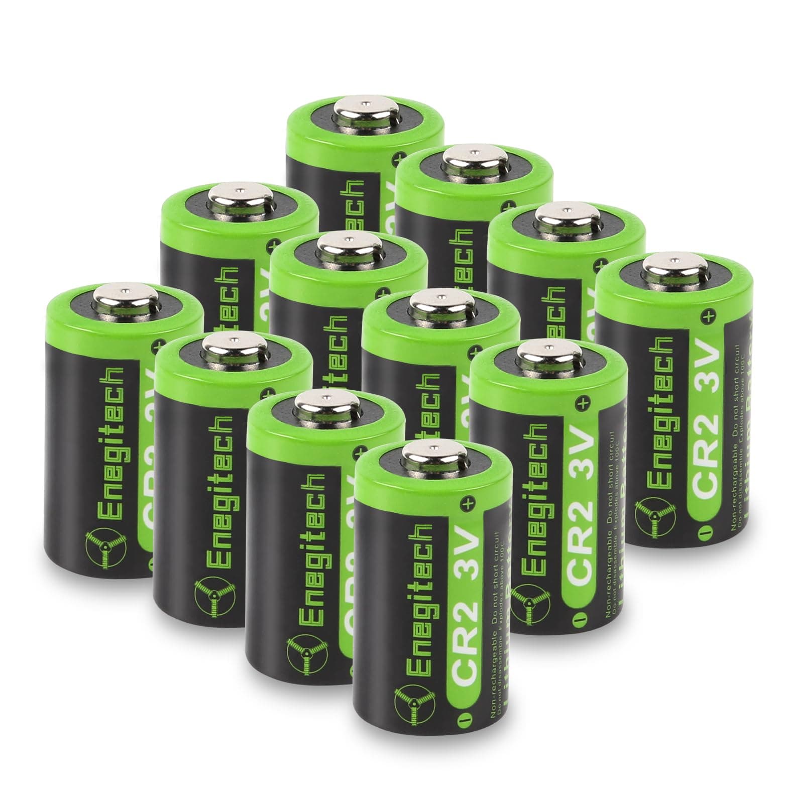 Enegitech CR2 3V Lithium Battery, CR15H270 1000mAh for Golf Rangefinder Nest Temperature Sensor Instax Mini Camera/Polaroid Camera Non-Rechargeable (CR2 12 Pack)