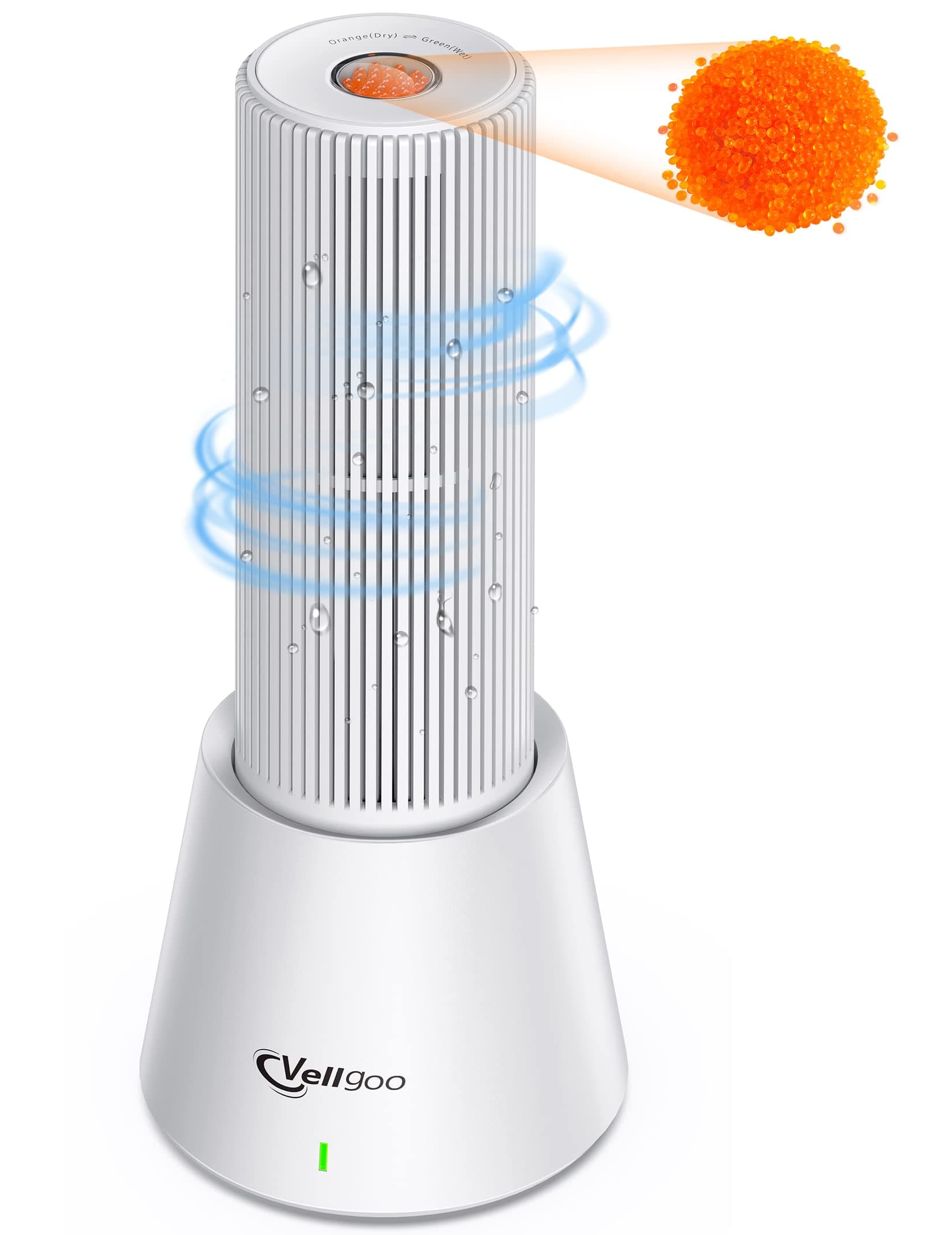 Vellgoo Dehumidifier Reusable over 300+ Times, Moisture Absorber 360° Dehumidifiers for Damp, Mold Home Kitchen Wardrobe Drawer Bag Caravan Office Bathroom