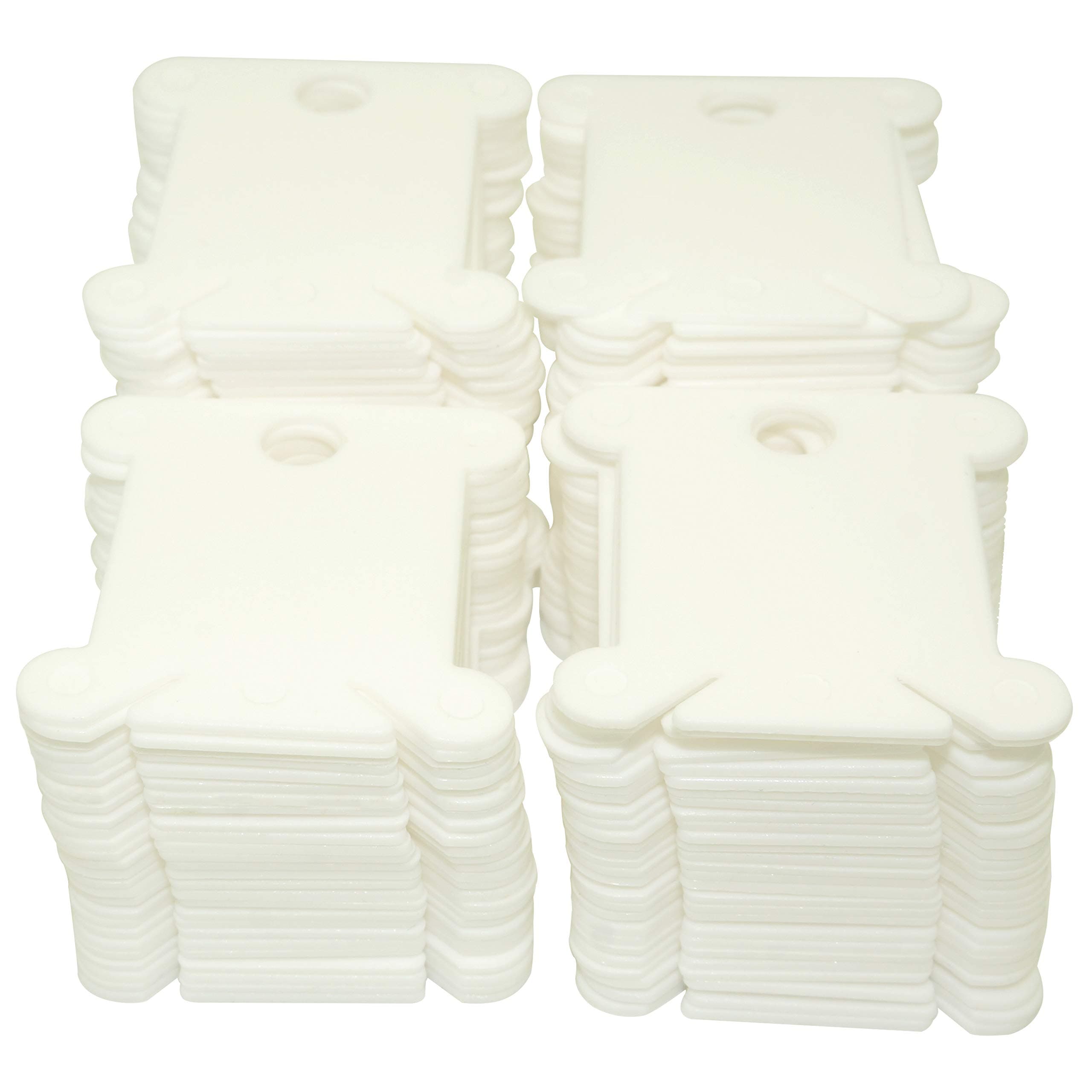 120 Pcs Plastic Floss Bobbins Organizer Embroidery Thread Holder Cross Stitch Thread Organizer White Card Holder DIY Sewing Storage Accessories