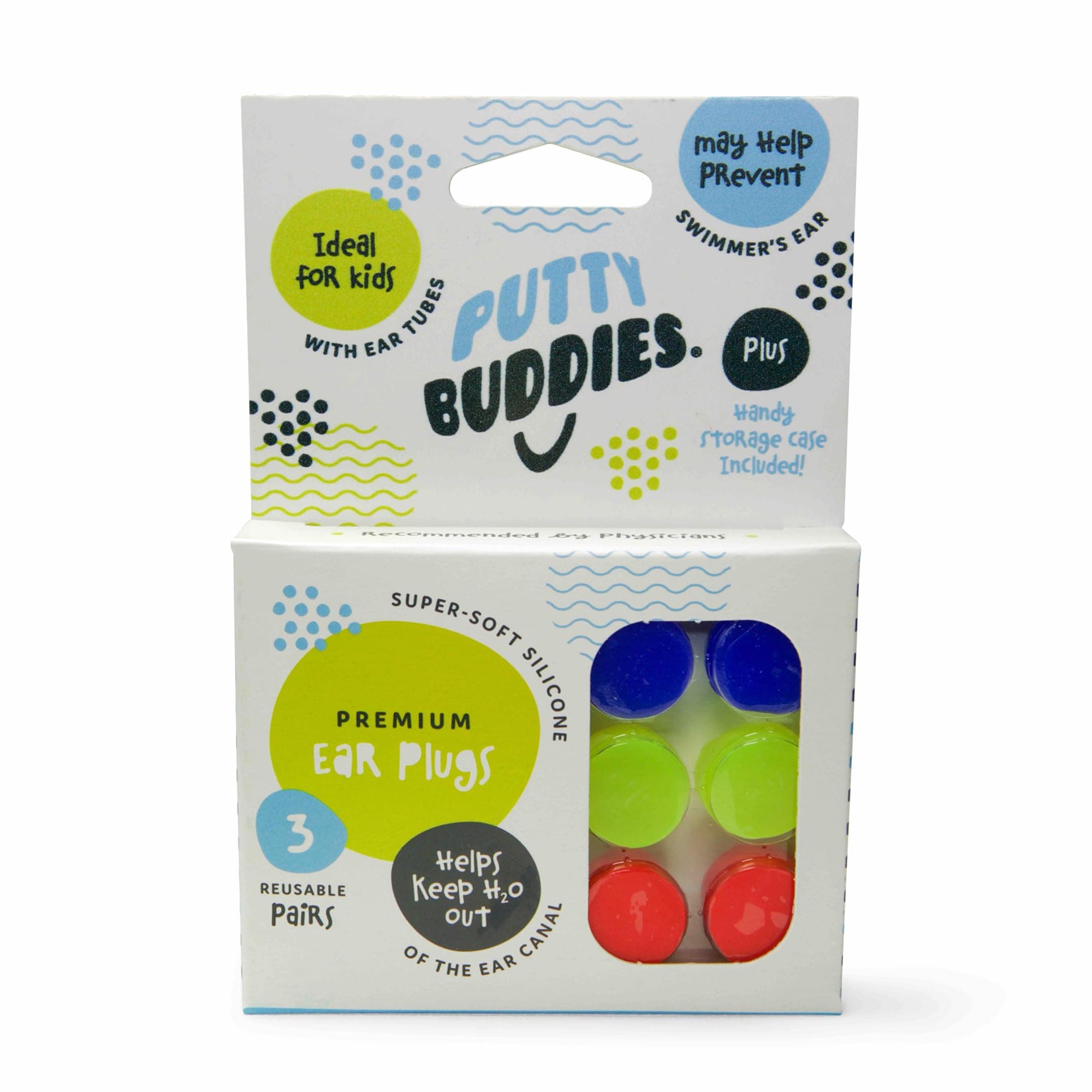 Putty Buddies Original Swimming Earplugs (3 Pair)