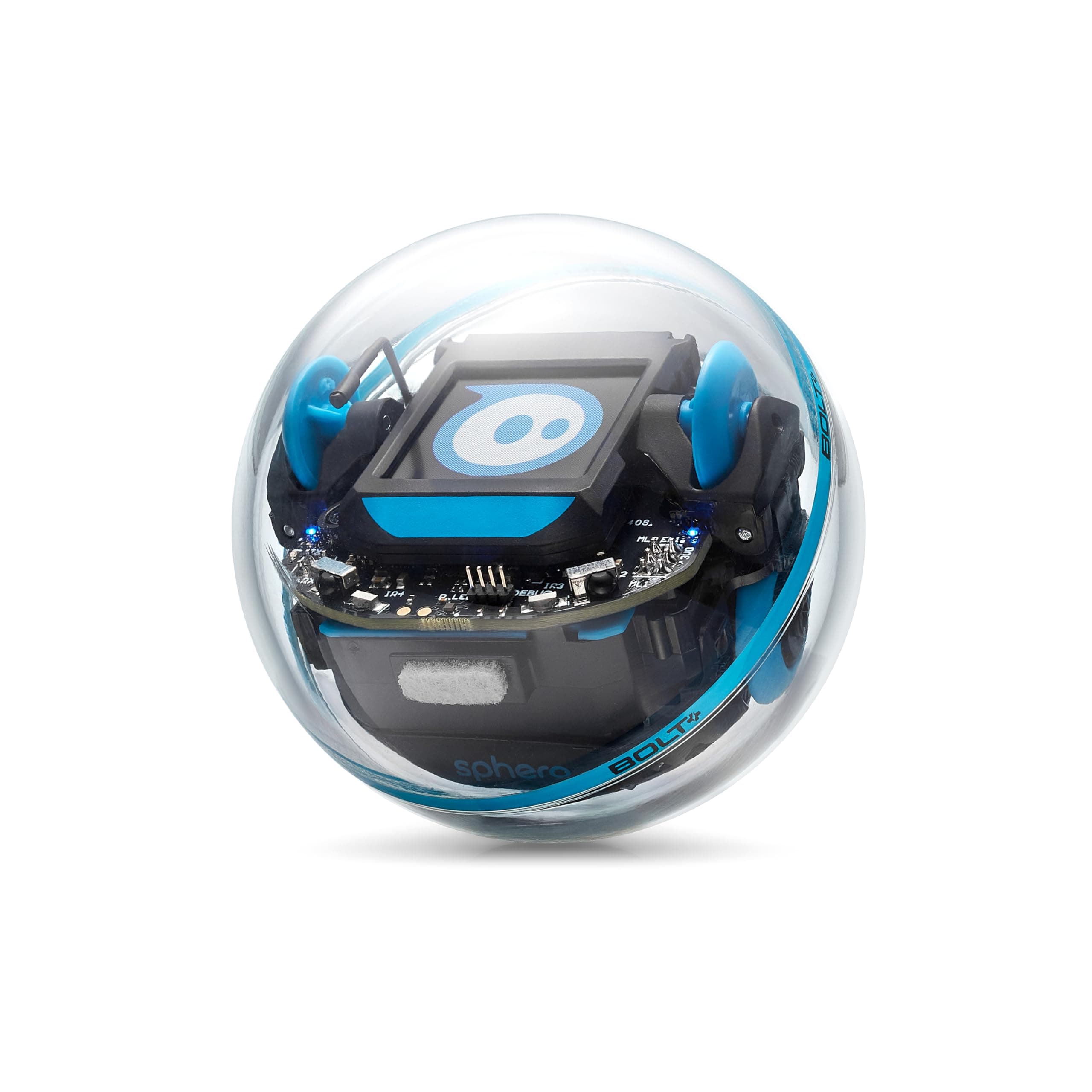 Bolt+: Coding Robot Ball - Program with Draw, Drag-and-Drop Blocks, Javascript, & Python - Animated LCD Screen - Ages 8+ - Durable & Waterproof - STEM Toy for Kids & Teens