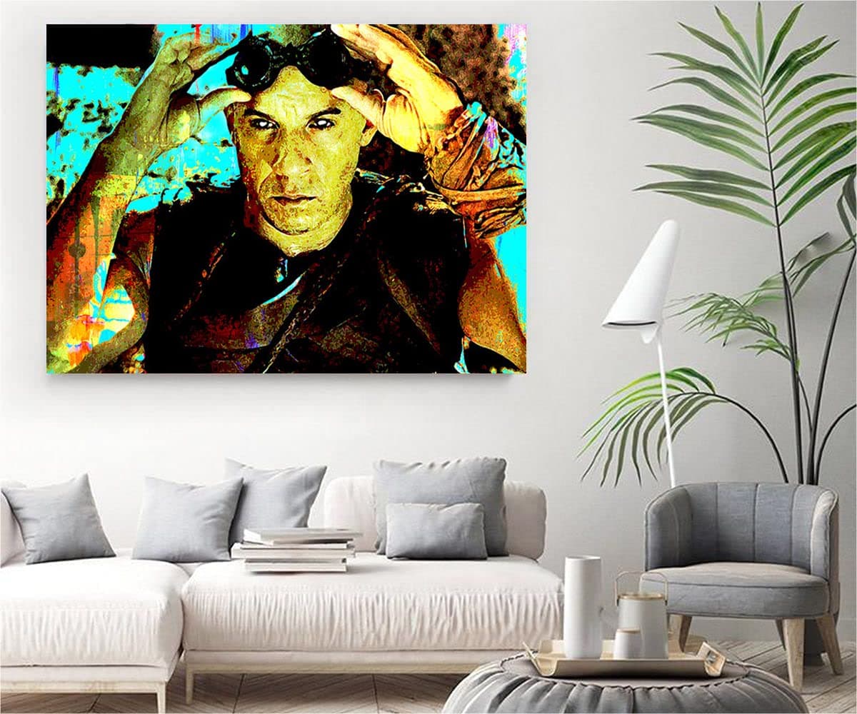 VERRE ART Wooden Framed Canvas - Wall Decor for Living Room, Bedroom, Office, Hotels, Drawing Room (34in x 22in) - Riddick