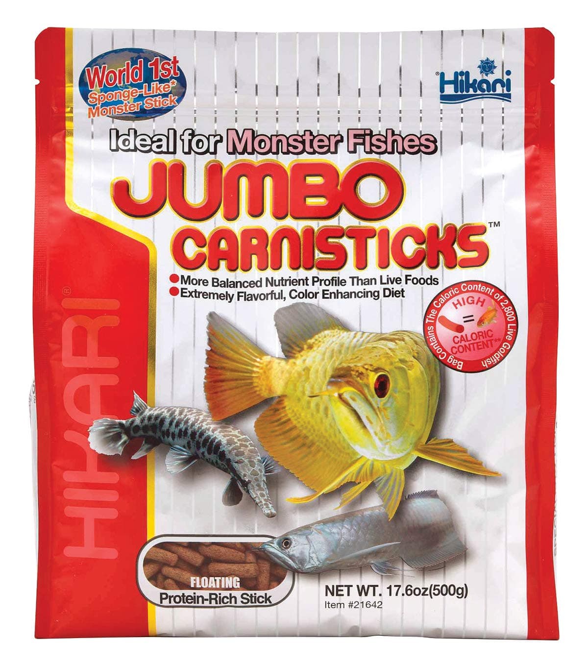 Tropical Jumbo Carnisticks Fish Food, 17.6 oz (500g)