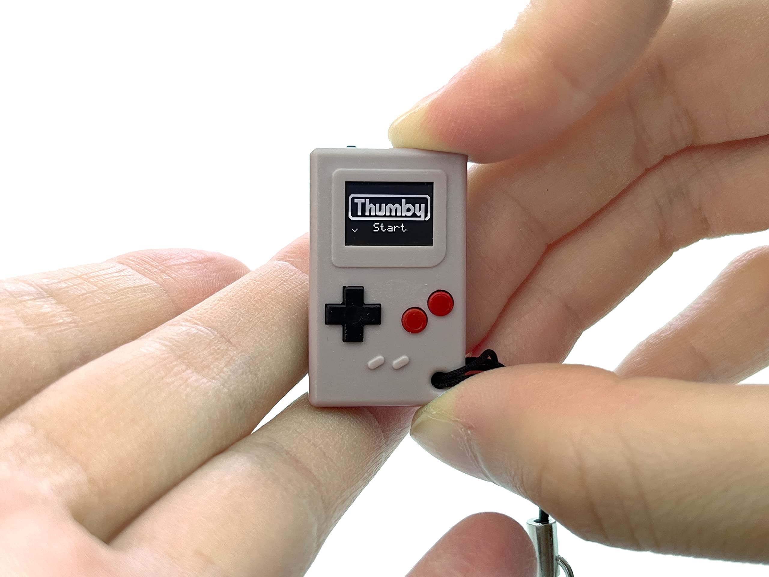 TinyCircuits Thumby (Gray), Tiny Game Console, Playable Programmable Keychain: Electronic Miniature, STEM Learning Tool, Fidget Accessory