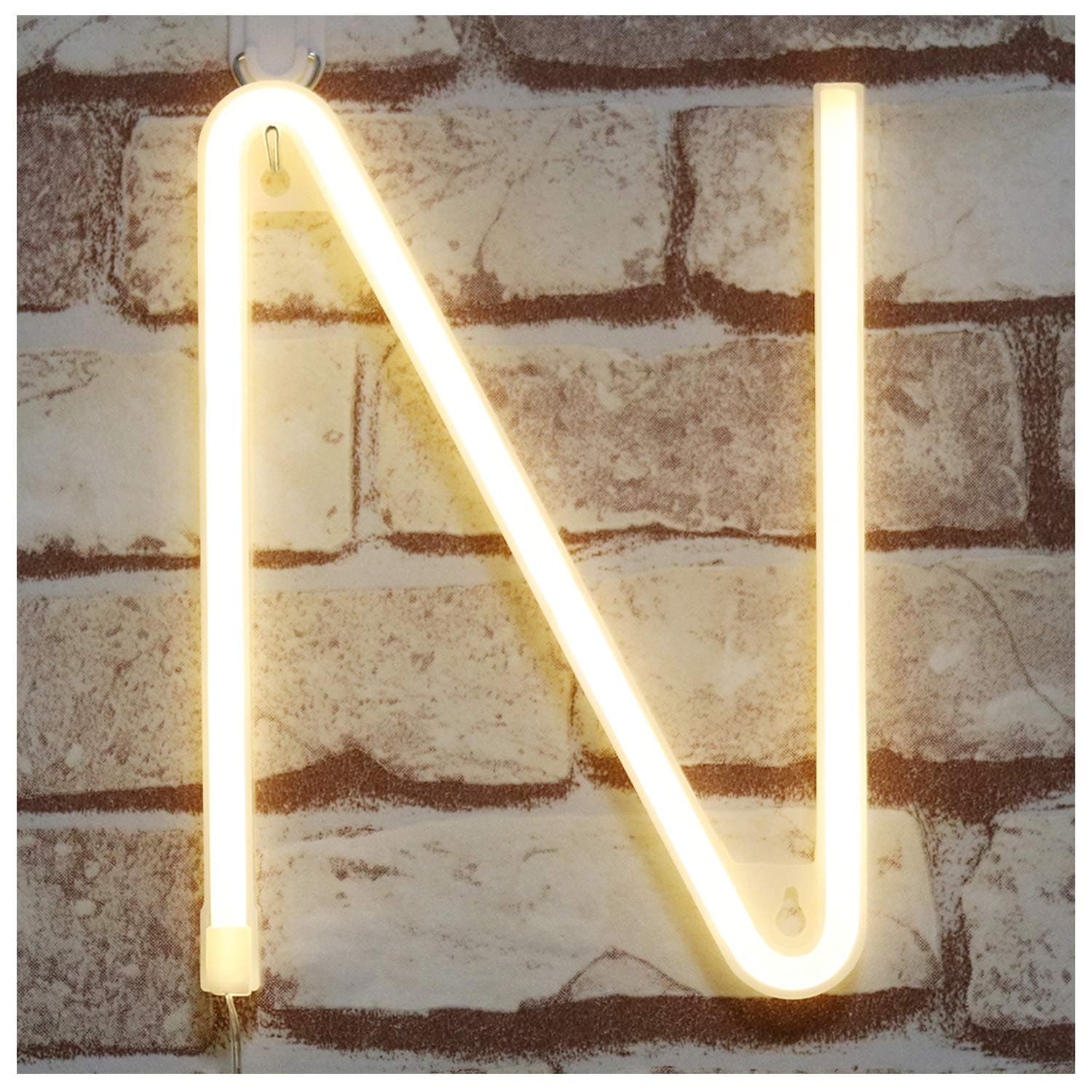 Vimlits DELICORE Neon letter Sign Night Lights LED Alphabet Neon Art Lights Wall Decor Light up words for Wedding Birthday Party Christmas Home Bar Decoration N