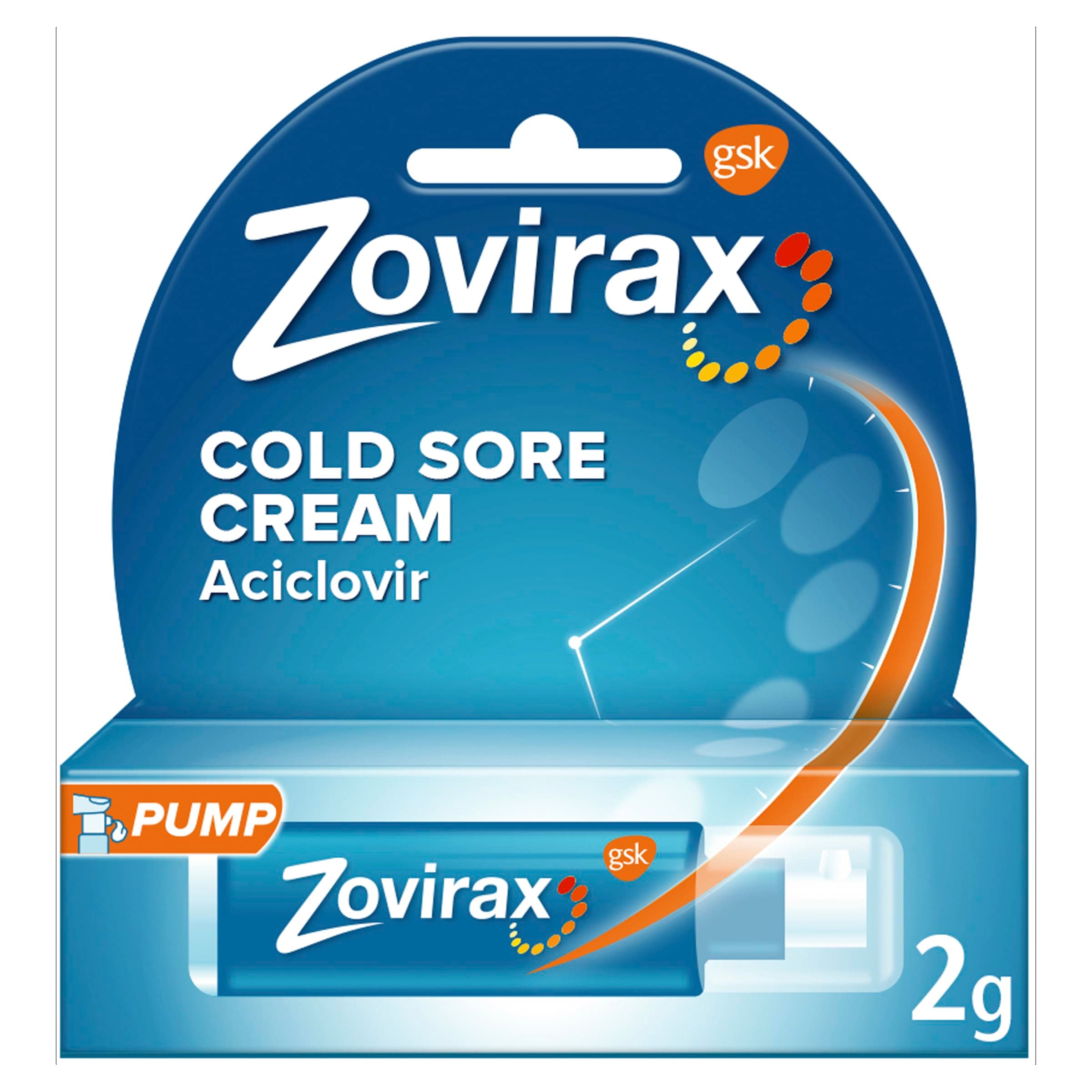 Zovirax Cold Sore Cream Pump, 2 g