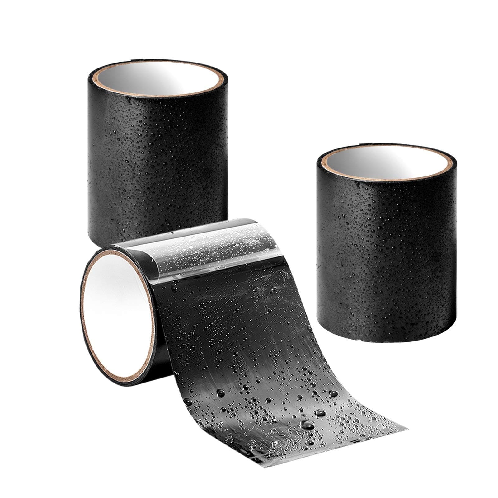 3 Rolls Waterproof Tape Repair Tape - for Stop Leaks Quickly, Sealing Tape for Pipe Leak, Carports, Windows, Umbrellas, Tents, Easy to Use, Emergency Repairs Tape, 4Inch X 5ft