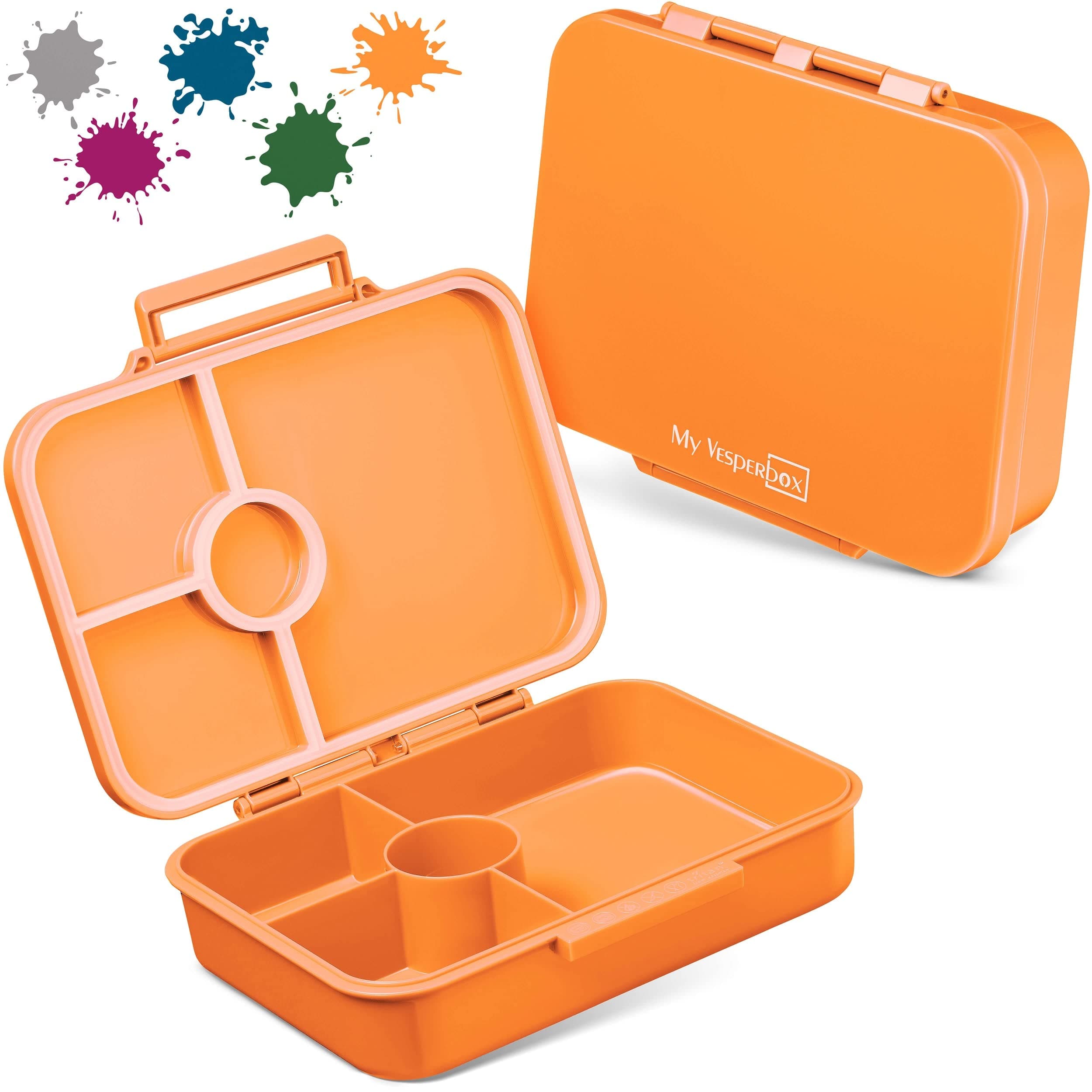Bia - Bento Box Children - Reinforced Closure - Leak-Proof & BPA Free - Extremely Robust - Lunch Box - Ideal for Nursery and School (Apricot)