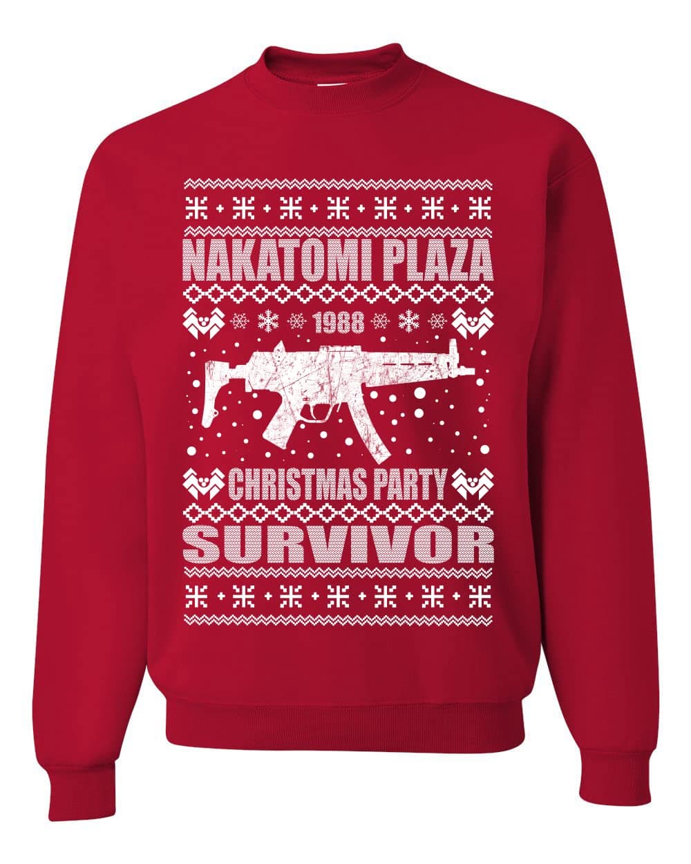 Wild Bobby Nakatomi Plaza Christmas Party Survivor 1988 Ugly Christmas Sweater Crewneck Sweatshirt