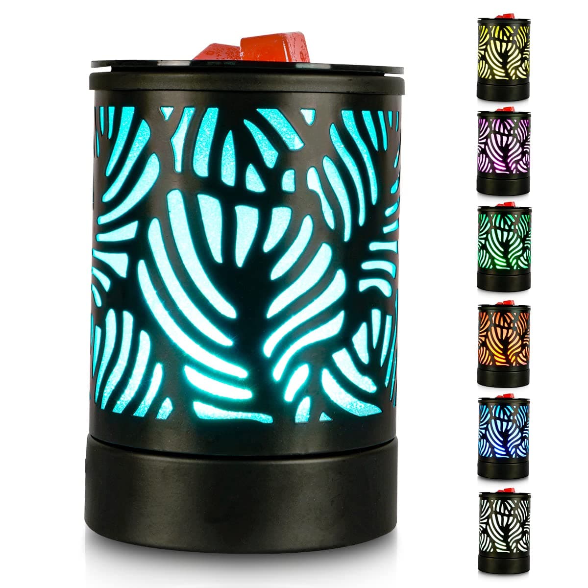 Enaroma Leaf Black Electric Fragrance Wax Melts Warmer Oil Melter Scented Tart Burner for Home Decor