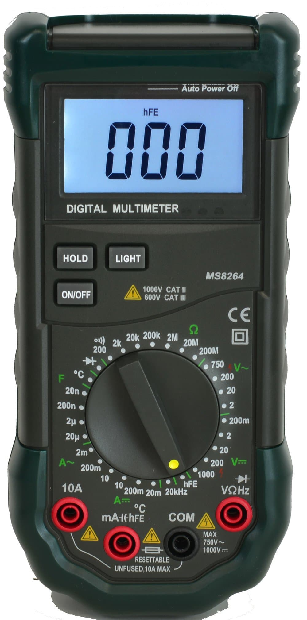 Mastech MS8264 Backlit 30-Range Digital Multimeter with Temperature Measurement (01DMMS8264)