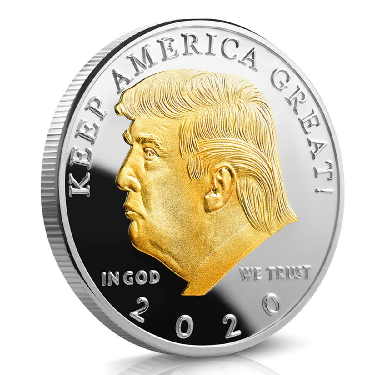 Donald Trump Coin 2020, Donald Trump Commemorative Coin 45th President Collectible Gift, Show Your Support to Keep America Great (1 Pcs)