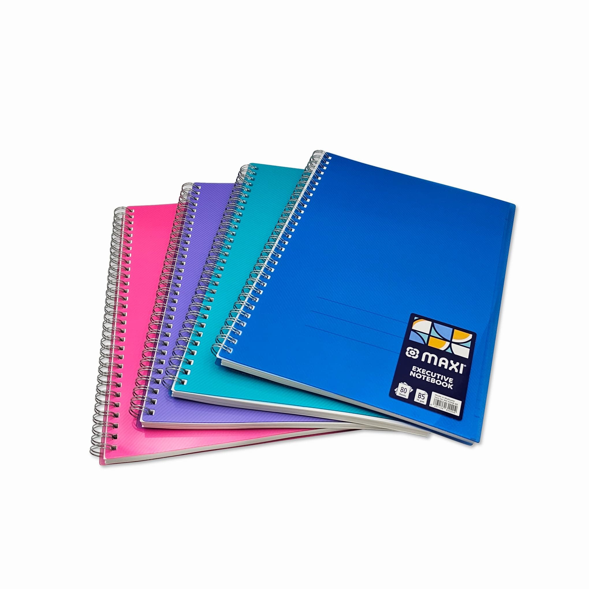 WIRE-O-COLORED POLYPROPYLENE NOTEBOOK B5 80 SHEETS