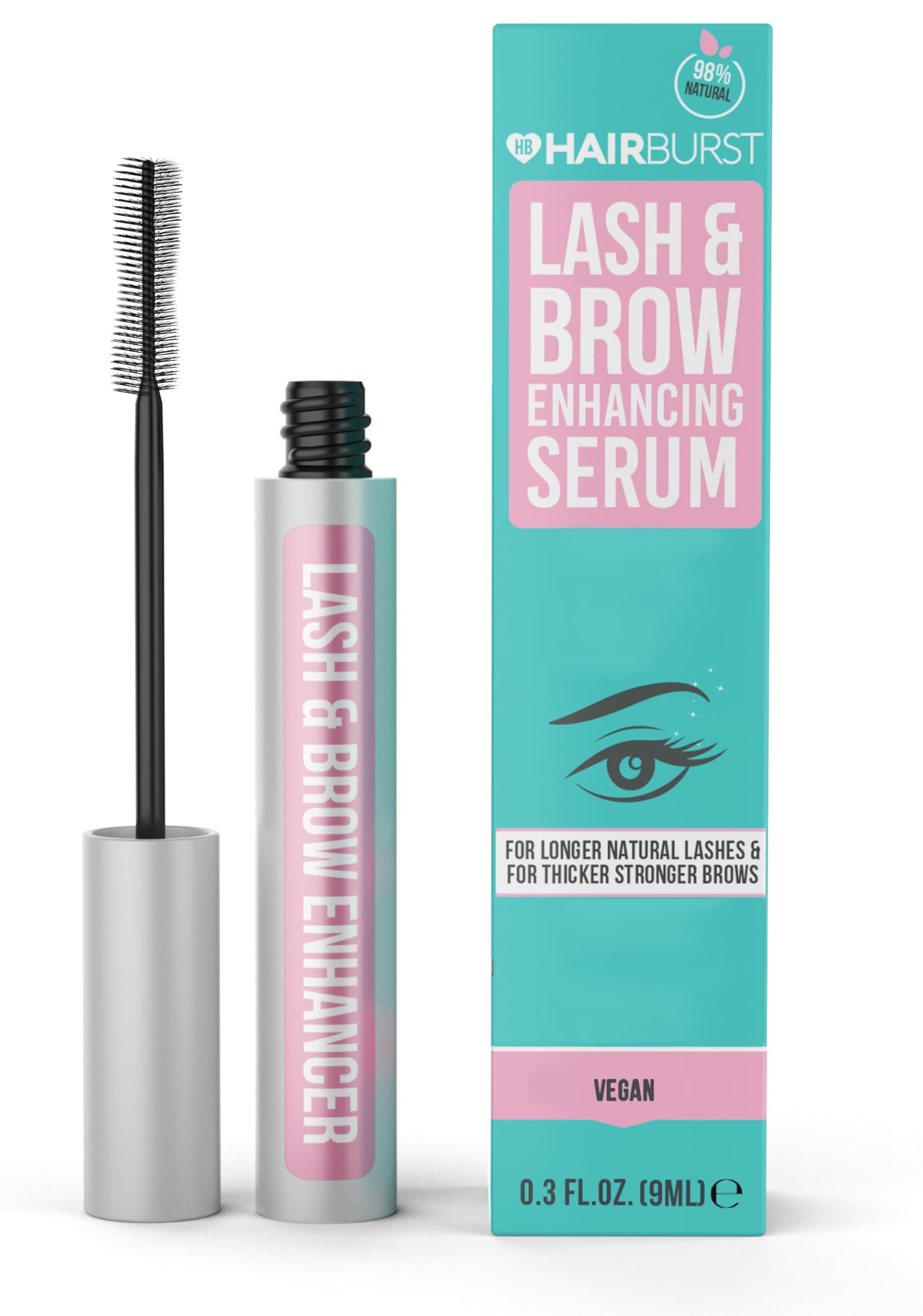 Hairburst Growth Serum for Longer & Fuller Lashes & Brows - Clinically Proven Formula for Thicker, Fuller Eyelashes & Brows - Vegan & Cruelty Free