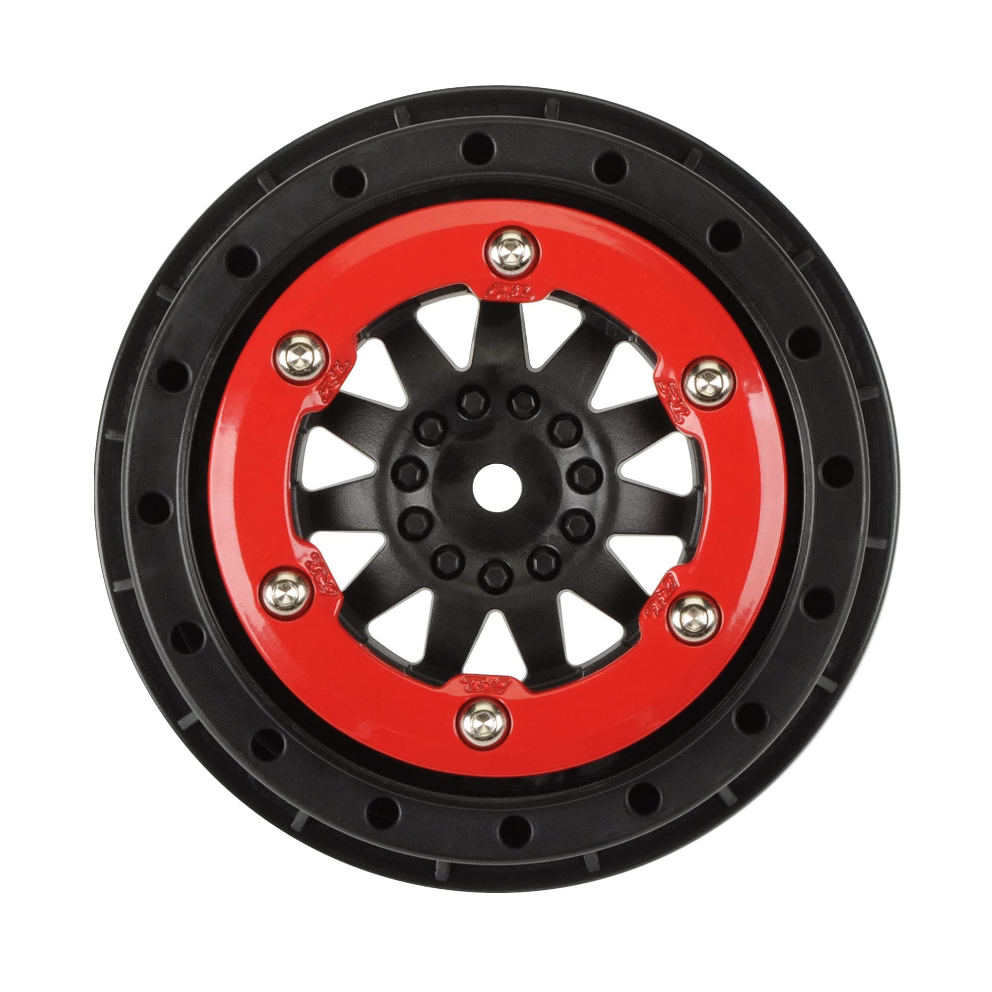 ProLine 274503 Protrac F-11 2.2/3.0 Red-Black Bead Loc Wheels for Pro 2 SC