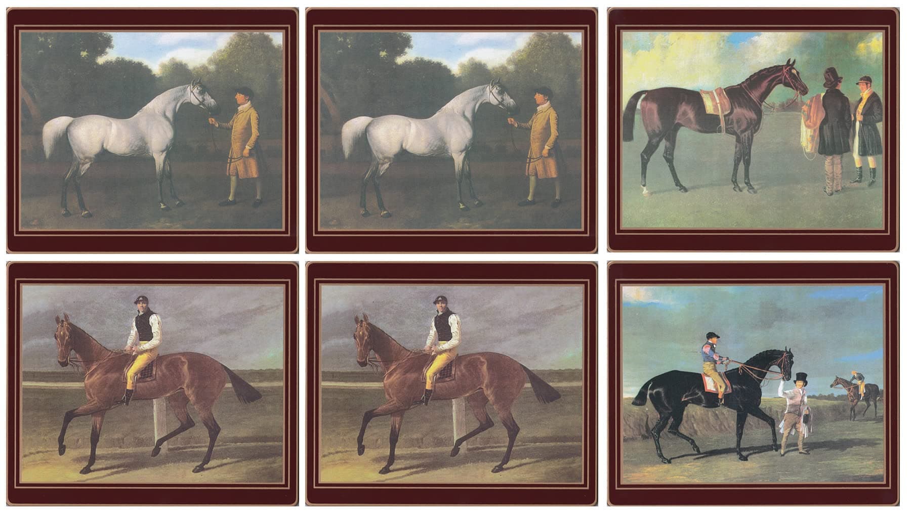 Lady Clare Traditional Tablemats Racehorses
