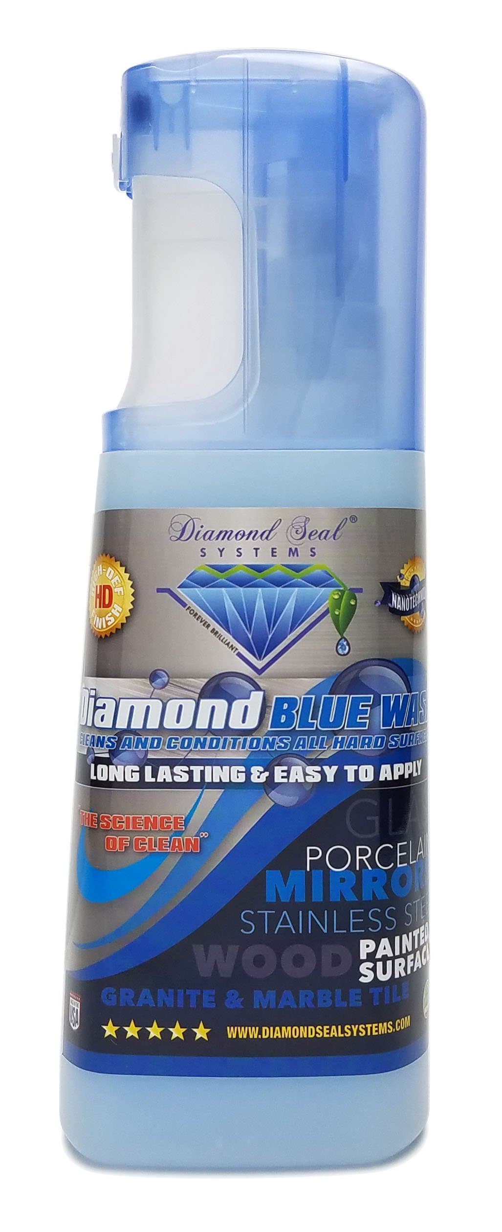 Diamond Blue Repellent Cleaner & Wash 10oz Best Glass Cleaner/Treatment Direct from The Manufacturer