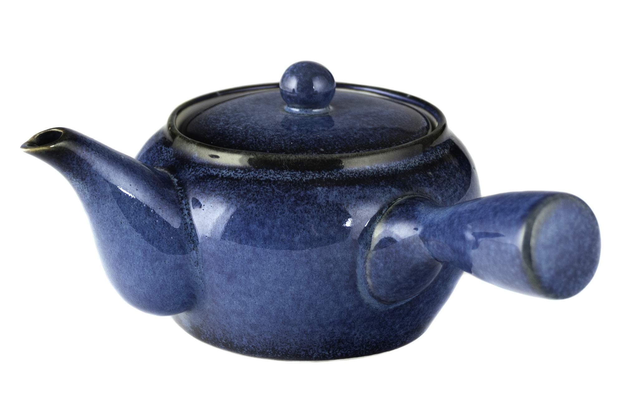 Fuji Merchandise Corp Japanese Traditional Style 4 inch Side Hand Ceramic Teapot Yokode Kyusu 20 fl oz Sencha Teapot Side Arm Handle With Stainless Steel Strainer