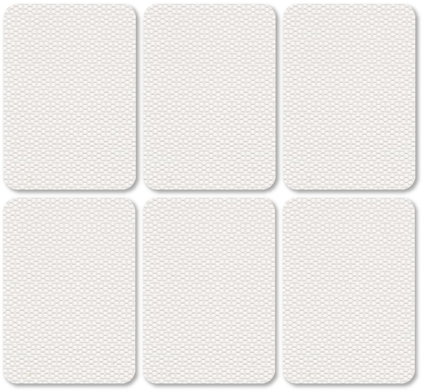 6 Pack of Small Clear egrips Rectangles 41x57mm / 1.6x2.25. Universal Anti-Slip Protective Grip Sticker