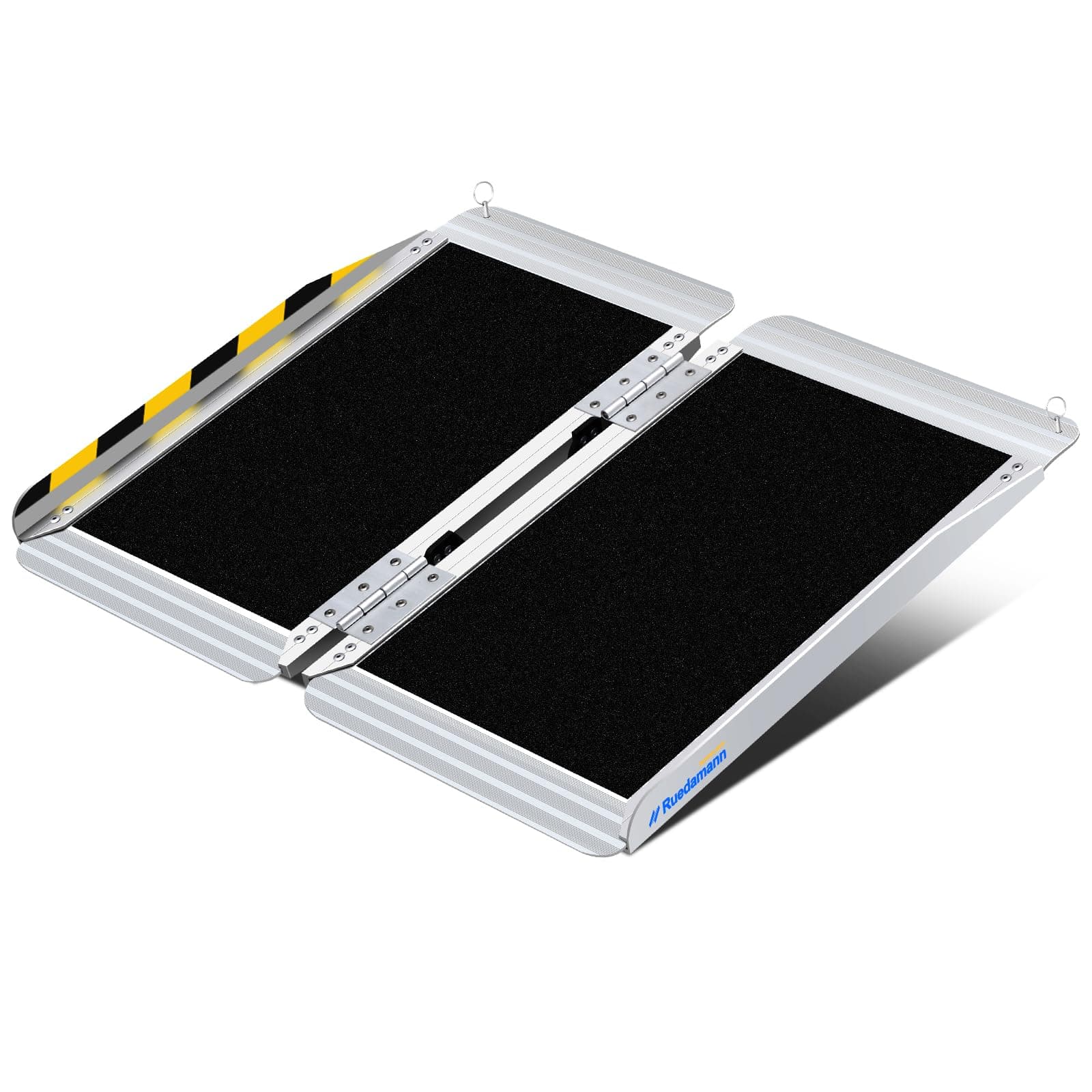 Ruedamann 2'L x 28.3" W,Holds up to 600 lbs,Wheelchair Ramp with Non-Slip Surface,Portable Aluminum Wheelchair Ramp,Folding Ramps for Wheelchairs,Home,Steps,Stairs,Handicaps,Doorways