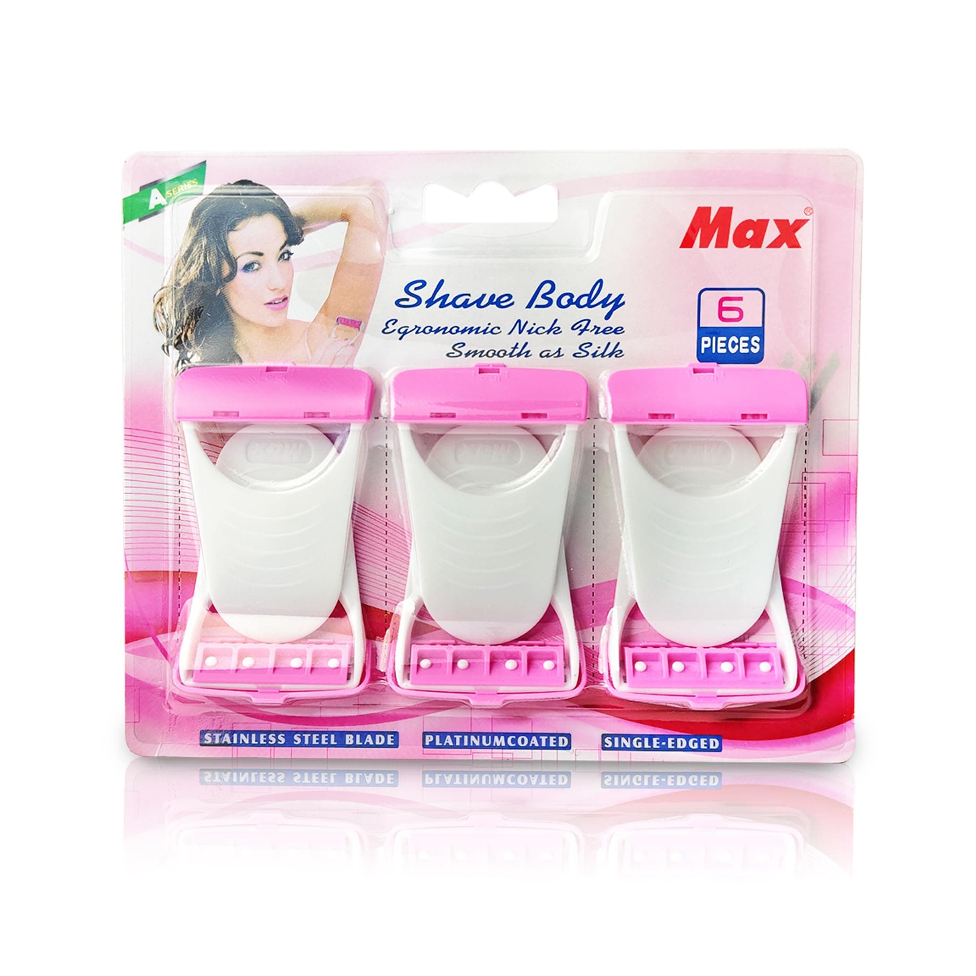 Actifit Women's Disposable Plastic Hair Razor & Bikini Shaving Razor For Women- Pack Of 1 (6 Pcs)